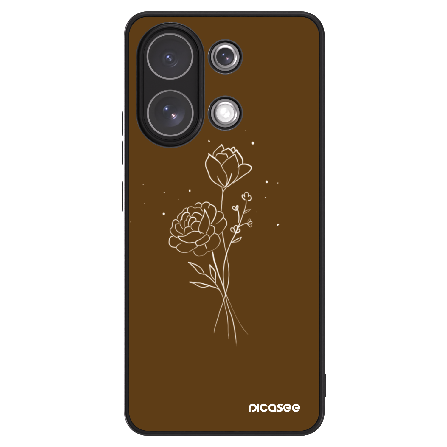 Picasee ULTIMATE CASE pentru Xiaomi Redmi Note 13 4G - Brown flowers