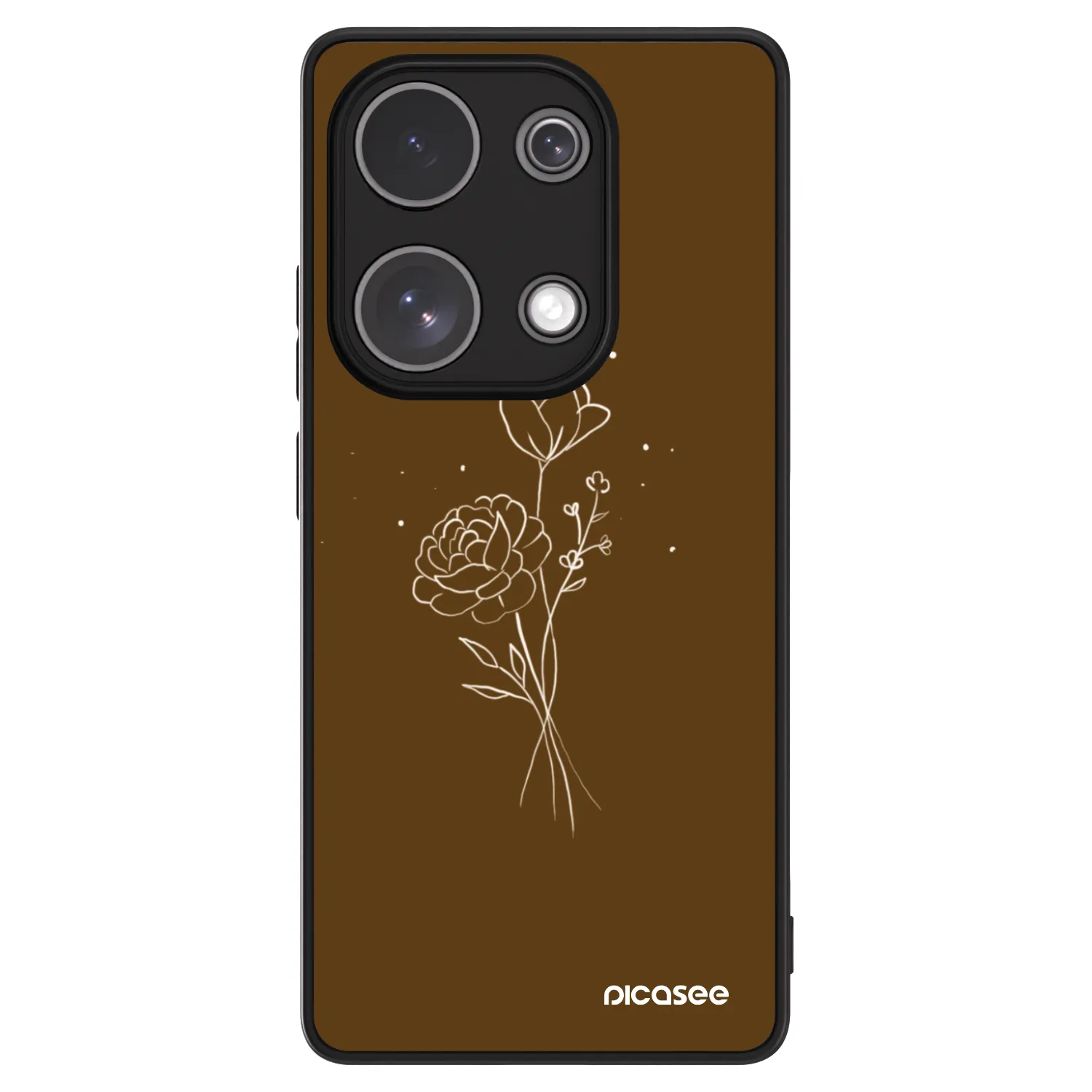 Picasee ULTIMATE CASE pentru Xiaomi Redmi Note 13 Pro 4G - Brown flowers