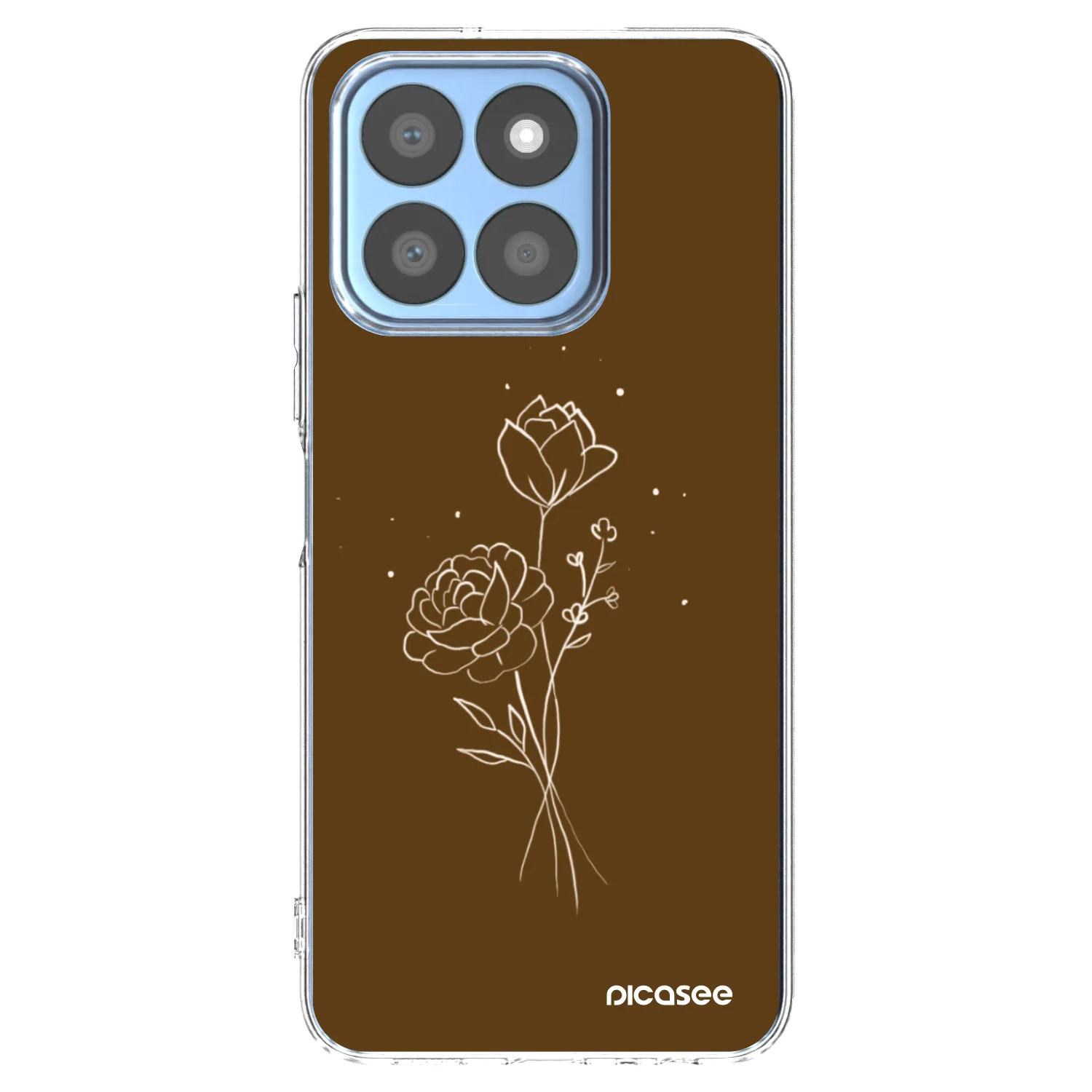 Picasee husă transparentă din silicon pentru Honor X8b - Brown flowers