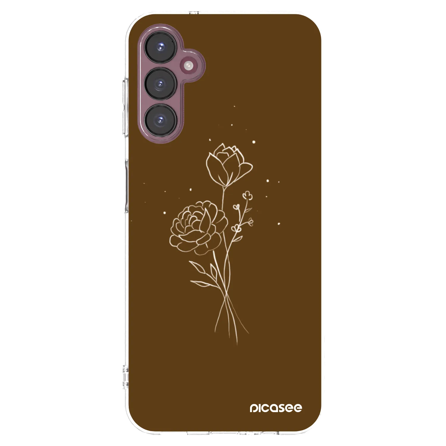 Picasee husă transparentă din silicon pentru Samsung Galaxy A05s A057G - Brown flowers