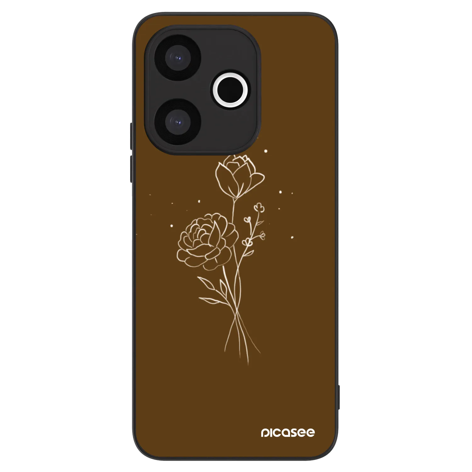 Picasee ULTIMATE CASE pentru Xiaomi Redmi 13 4G - Brown flowers