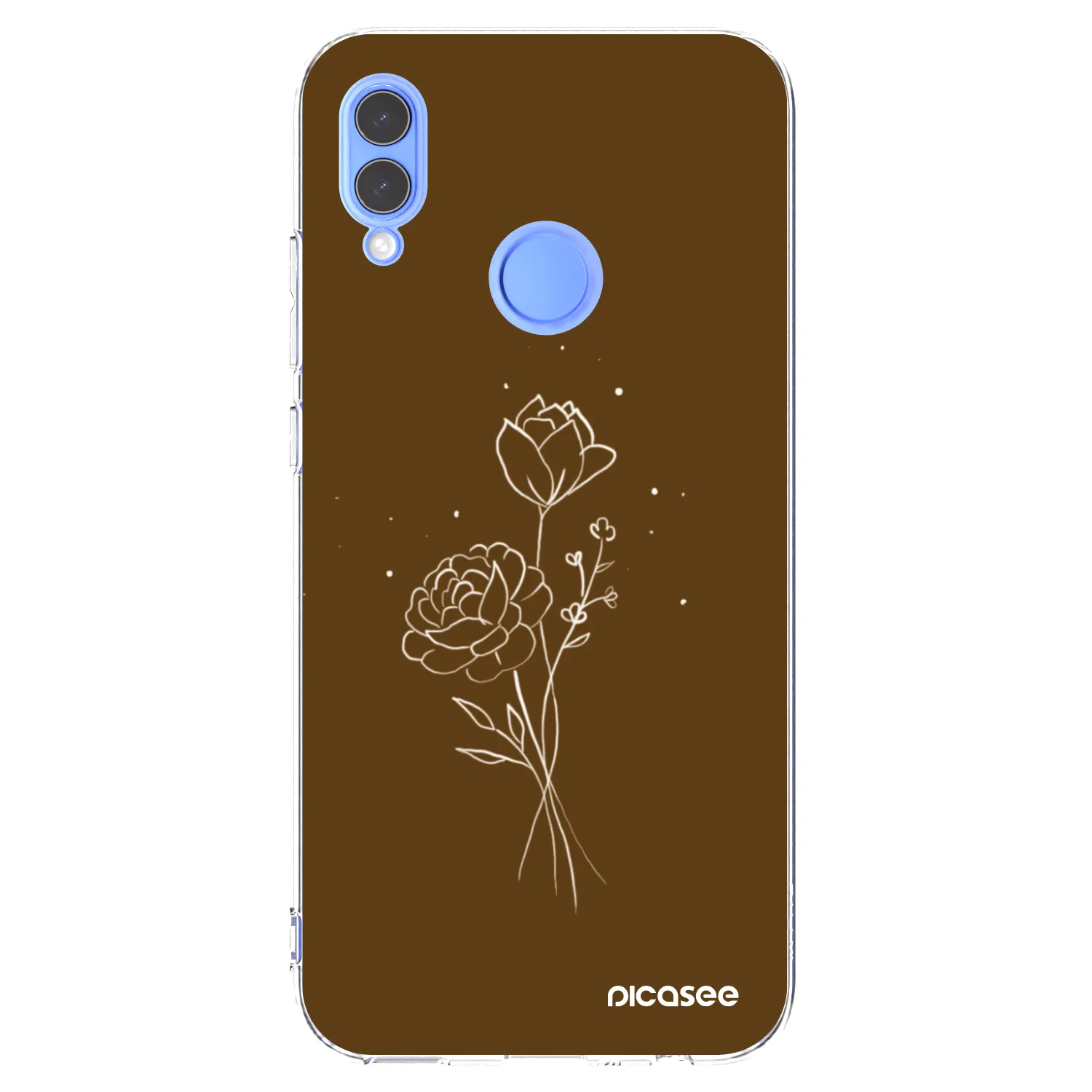 Picasee husă transparentă din silicon pentru Honor 10 Lite - Brown flowers