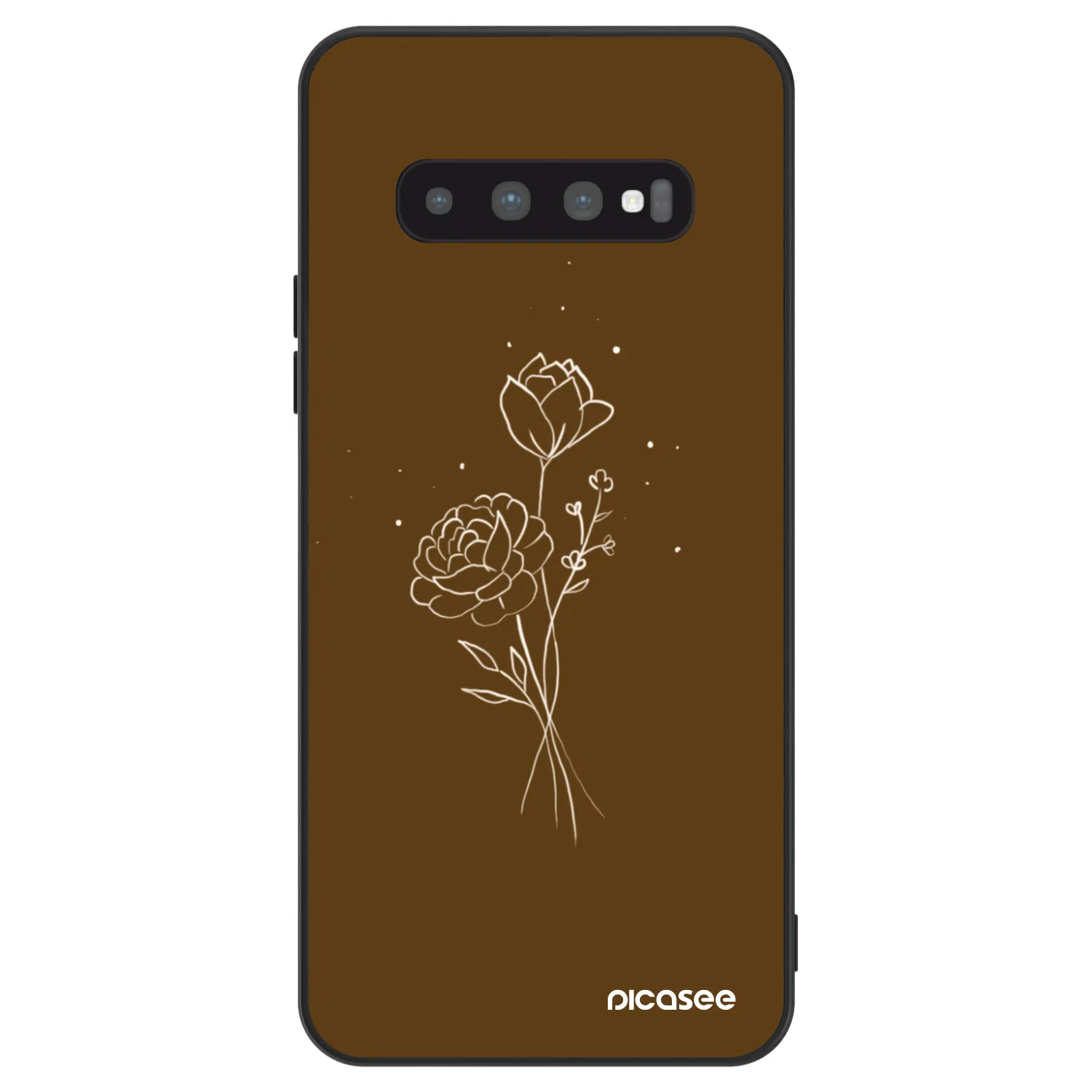 Picasee ULTIMATE CASE pentru Samsung Galaxy S10 Plus G975 - Brown flowers