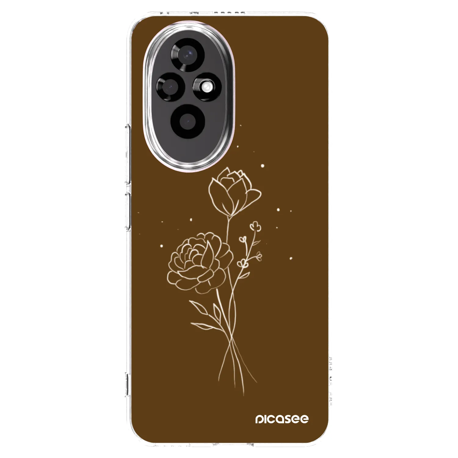 Picasee husă transparentă din silicon pentru Honor 200 Pro 5G - Brown flowers