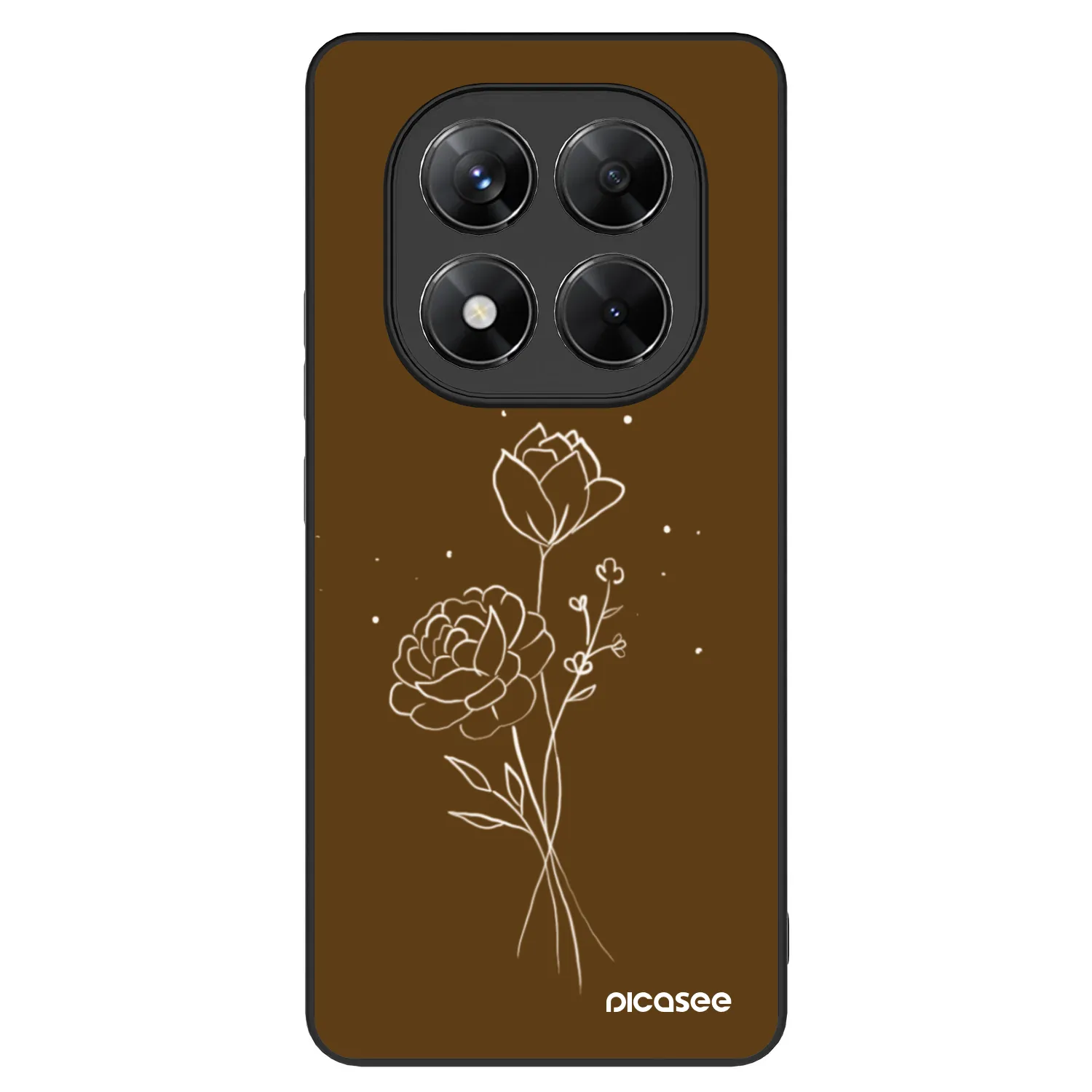 Picasee ULTIMATE CASE pentru Xiaomi Redmi Note 14 Pro 5G - Brown flowers
