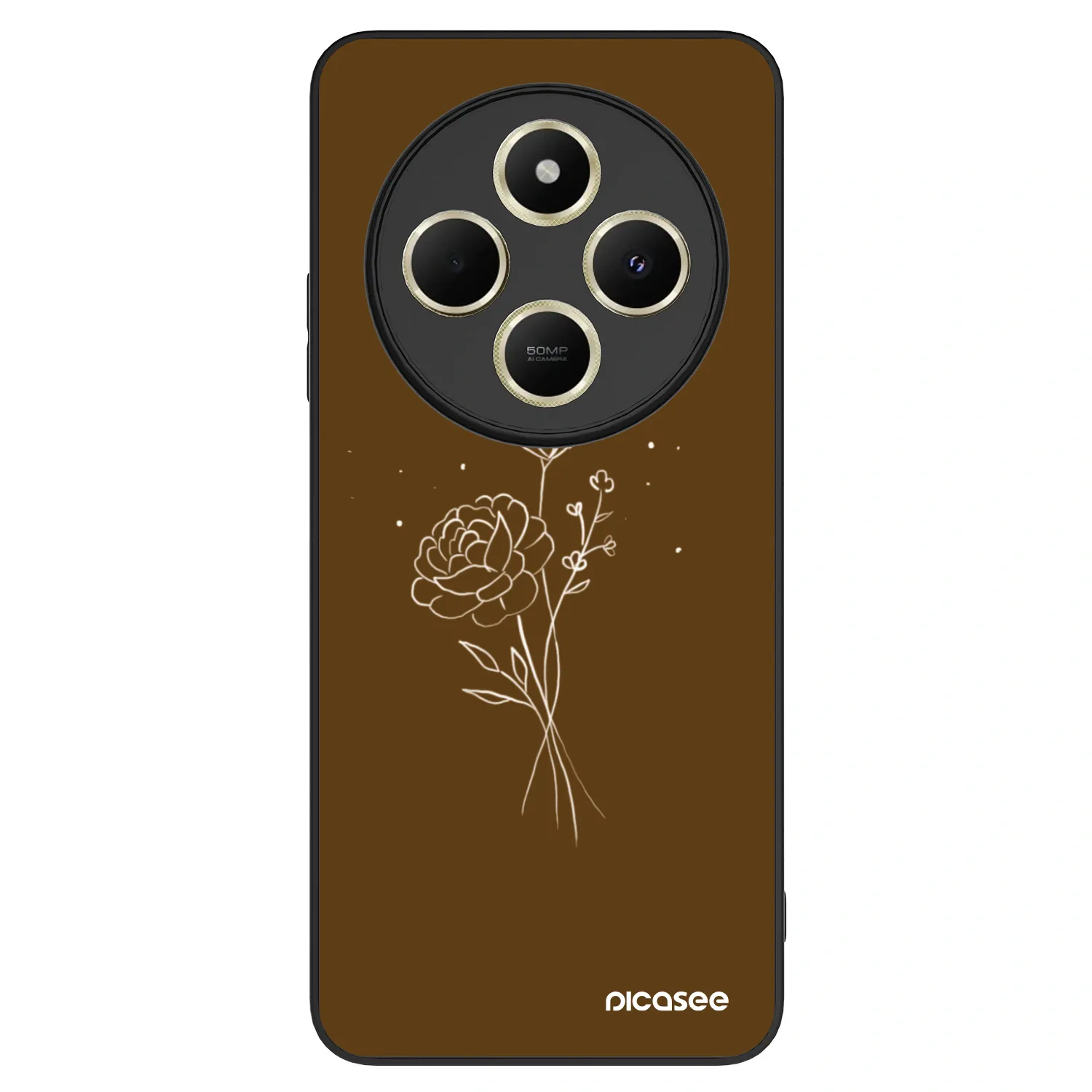 Picasee ULTIMATE CASE pentru Xiaomi Redmi 14C - Brown flowers