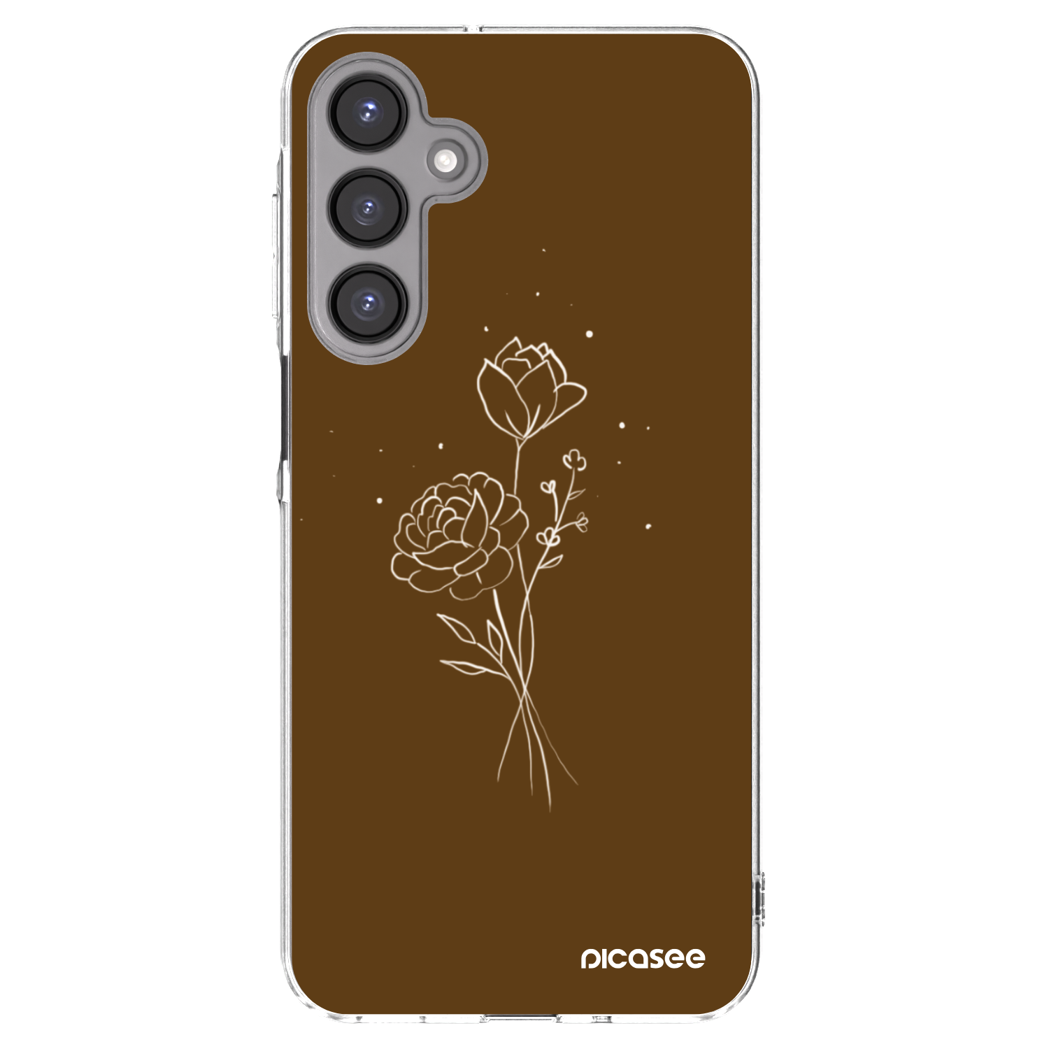 Picasee husă transparentă din silicon pentru Samsung Galaxy A16 5G - Brown flowers