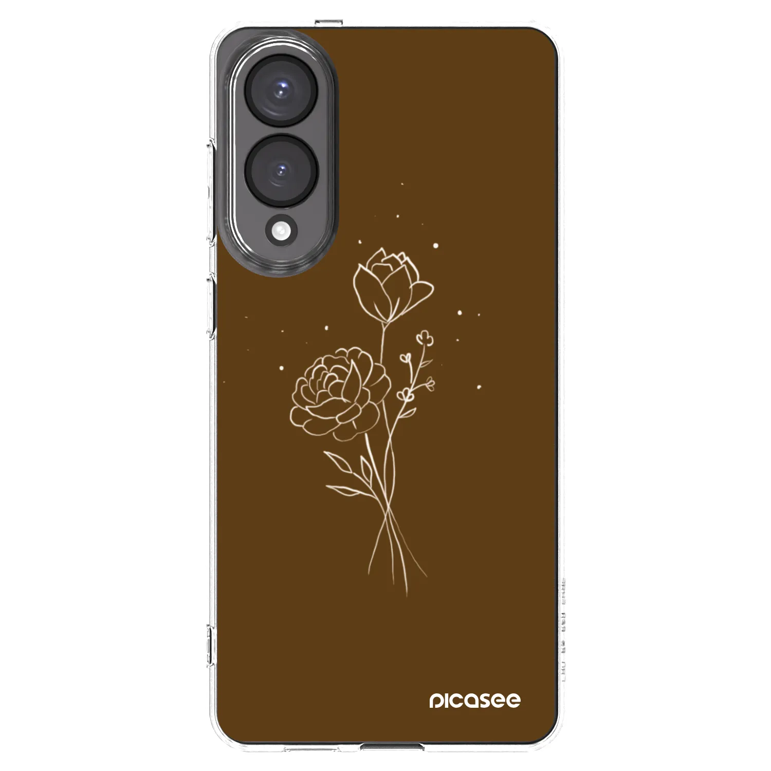 Picasee husă transparentă din silicon pentru Samsung Galaxy S25 Edge 5G - Brown flowers