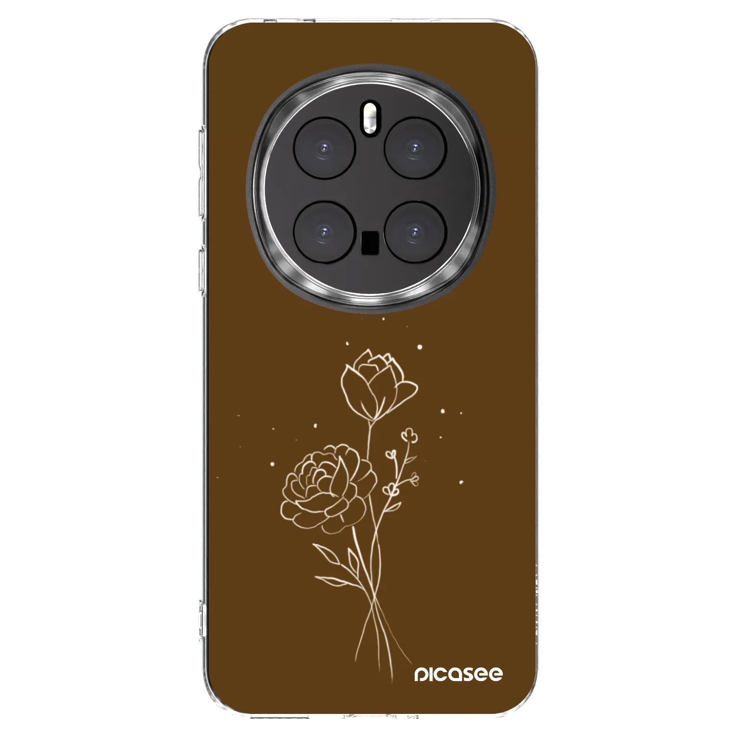 Picasee husă transparentă din silicon pentru Honor Magic7 Pro 5G - Brown flowers
