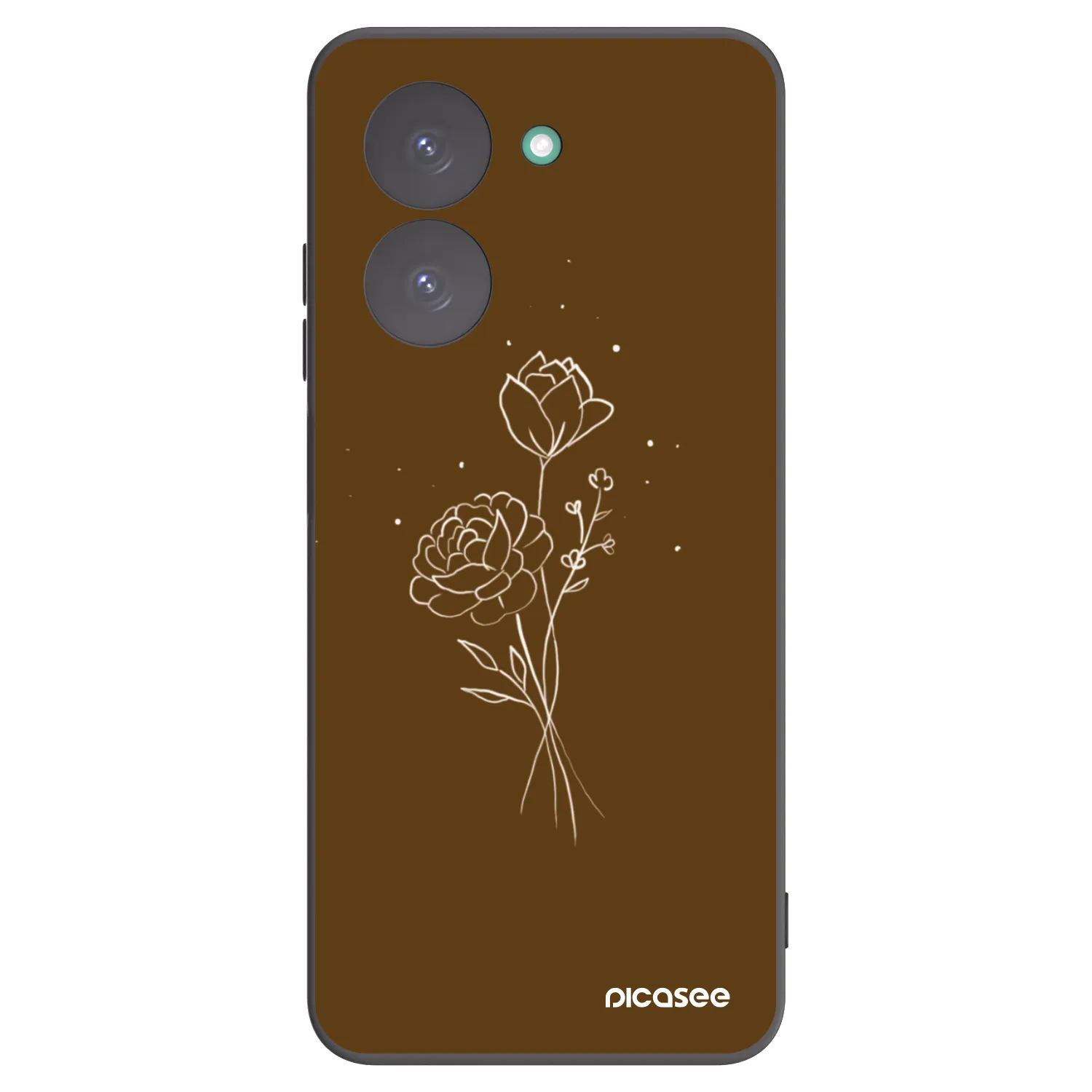 Picasee husă neagră din silicon pentru Xiaomi Redmi A5 - Brown flowers