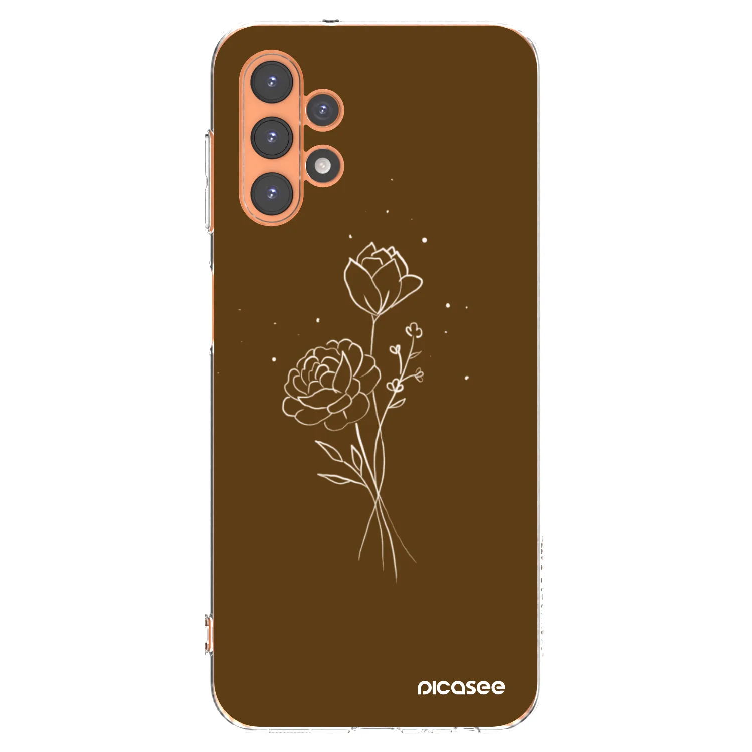 Picasee husă transparentă din silicon pentru Samsung Galaxy A13 5G - Brown flowers