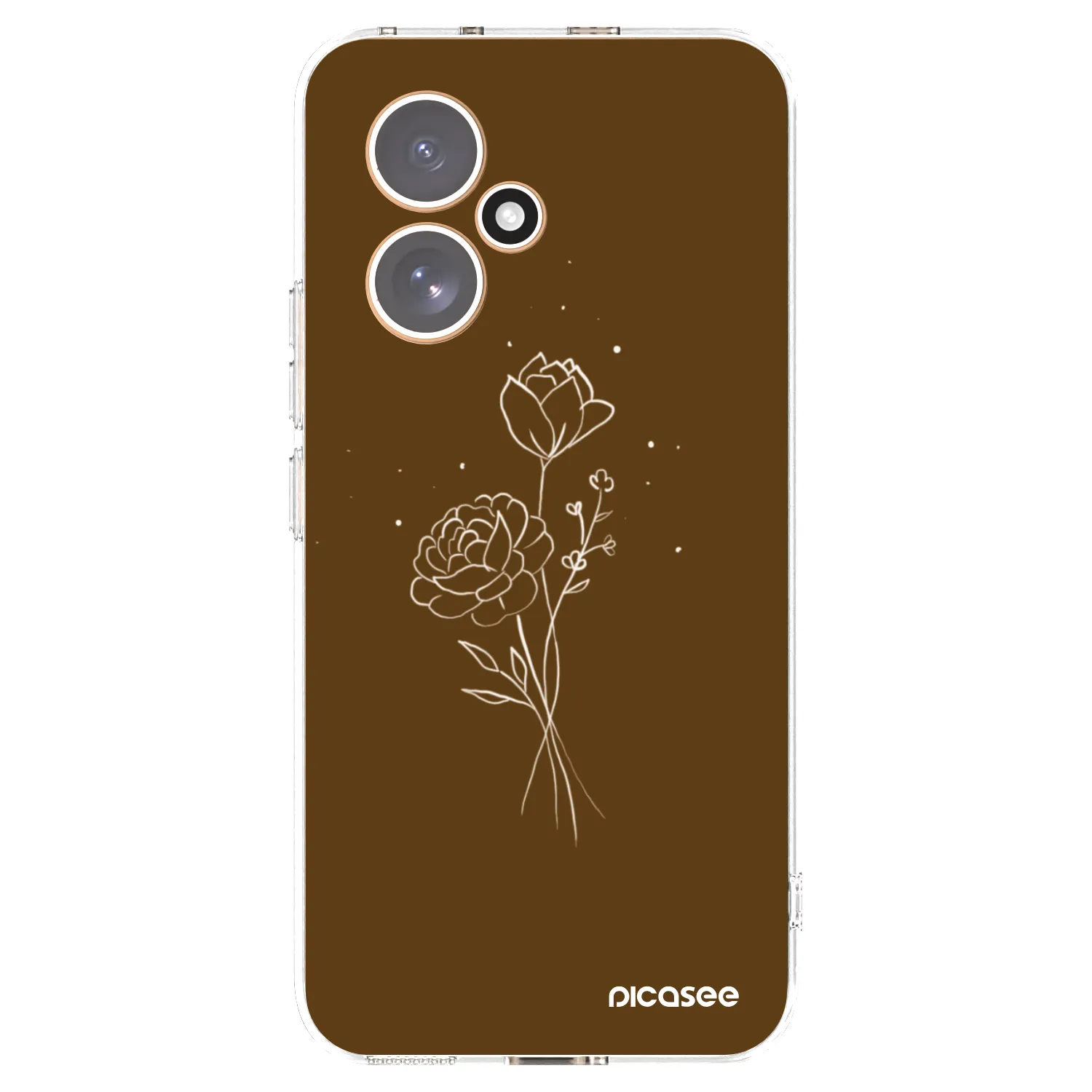 Picasee husă transparentă din silicon pentru Honor 400 5G - Brown flowers