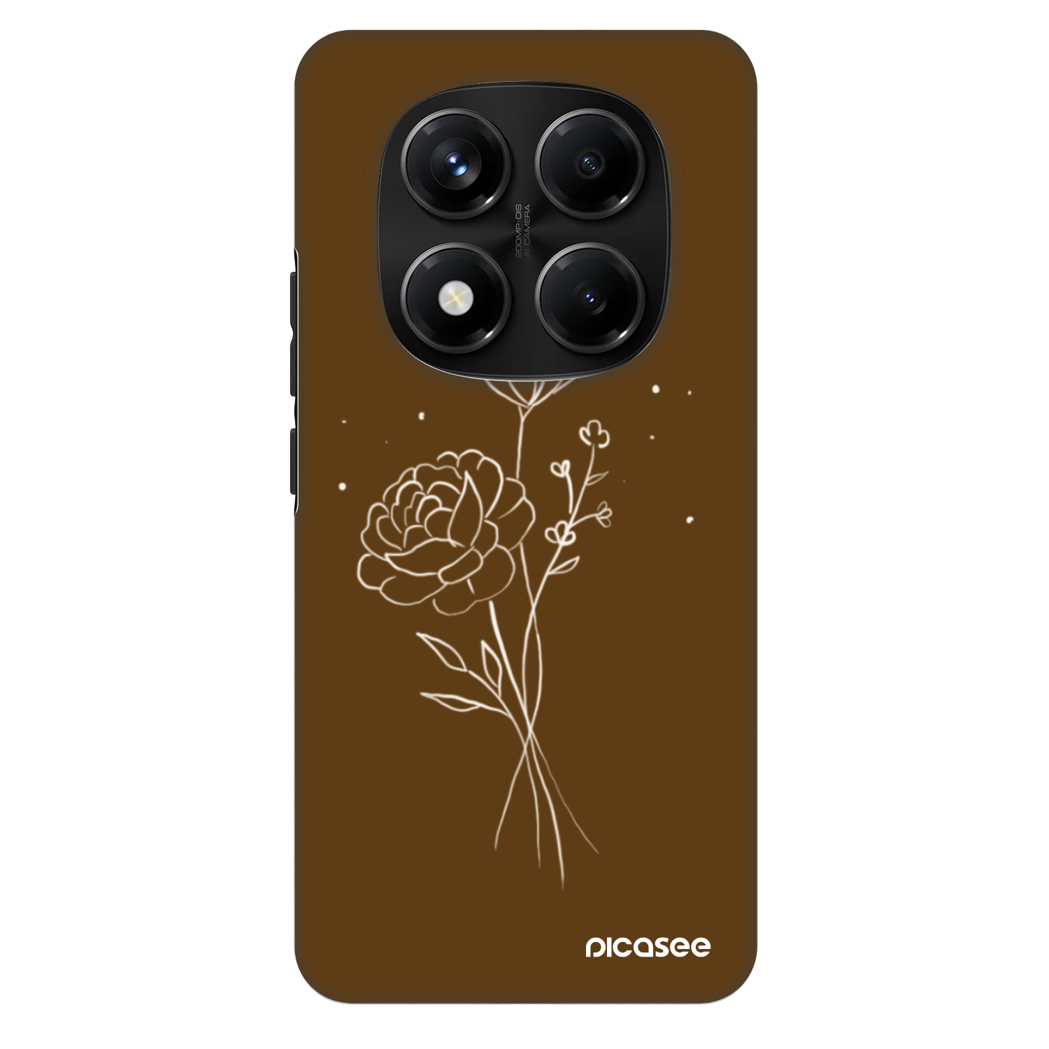 Picasee Fashion Case pentru Xiaomi Redmi Note 14 Pro+ 5G - Brown flowers