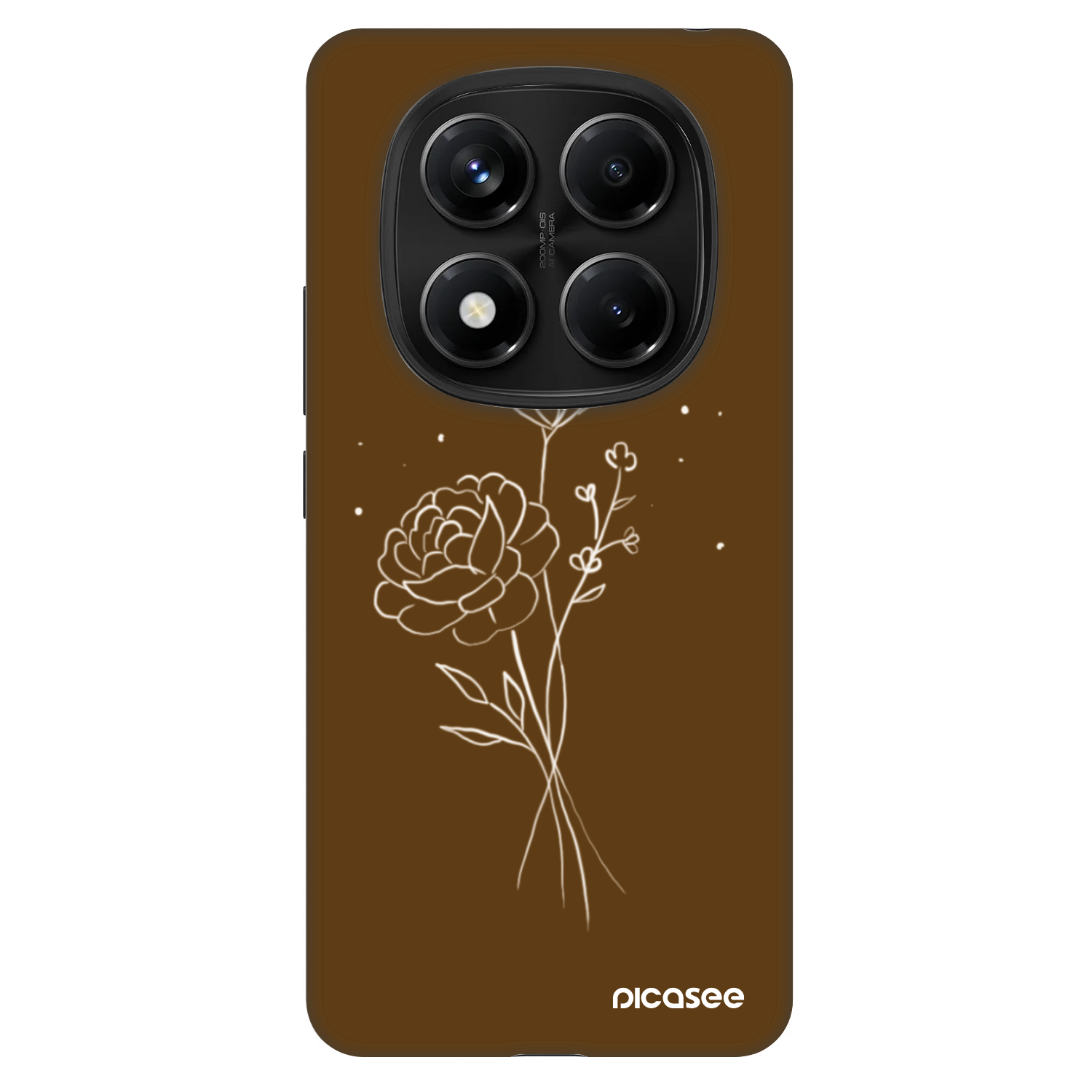 Picasee Fashion Case pentru Xiaomi Redmi Note 14 Pro 5G - Brown flowers