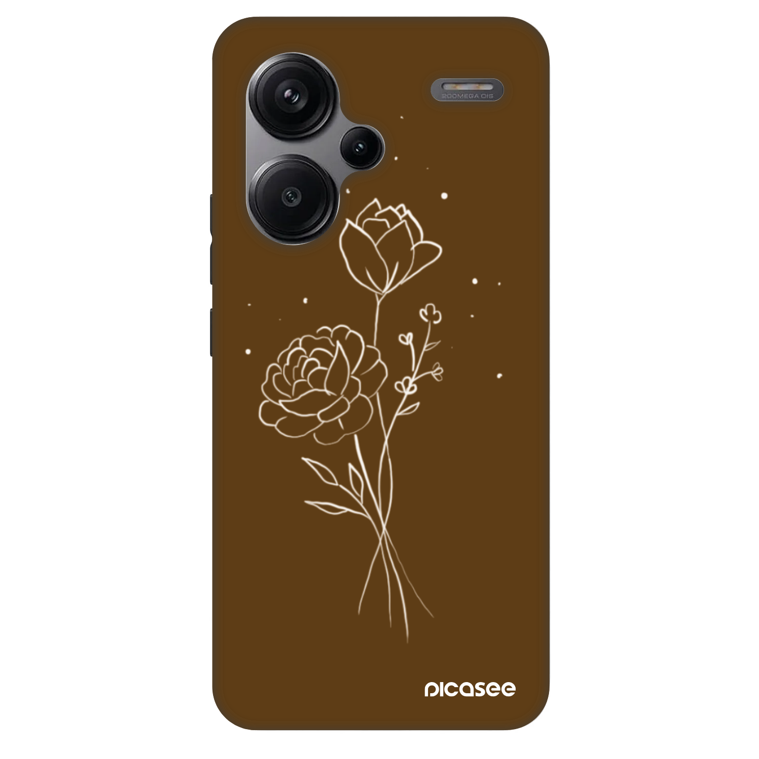 Picasee Fashion Case pentru Xiaomi Redmi Note 13 Pro+ 5G - Brown flowers