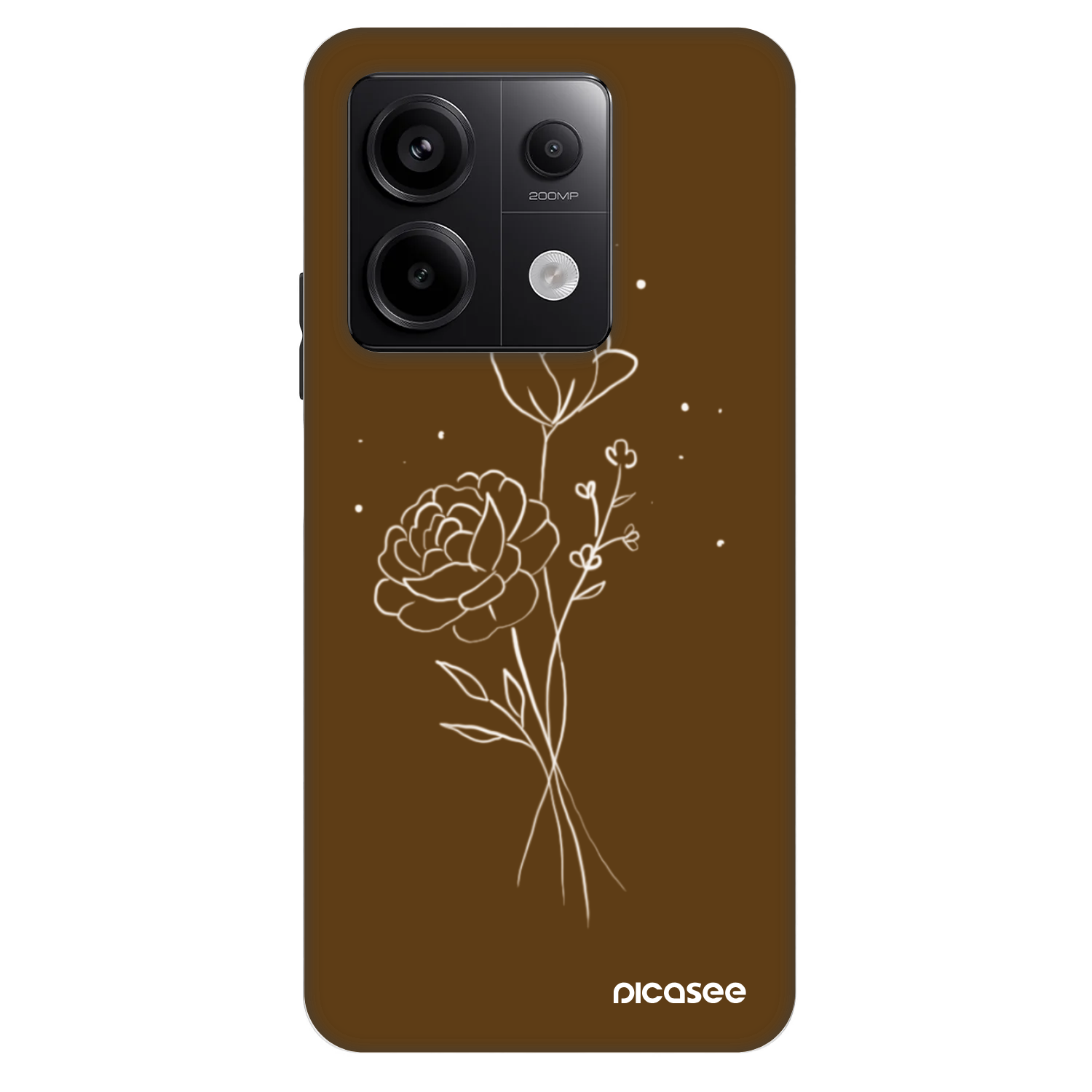 Picasee Fashion Case pentru Xiaomi Redmi Note 13 Pro 5G - Brown flowers