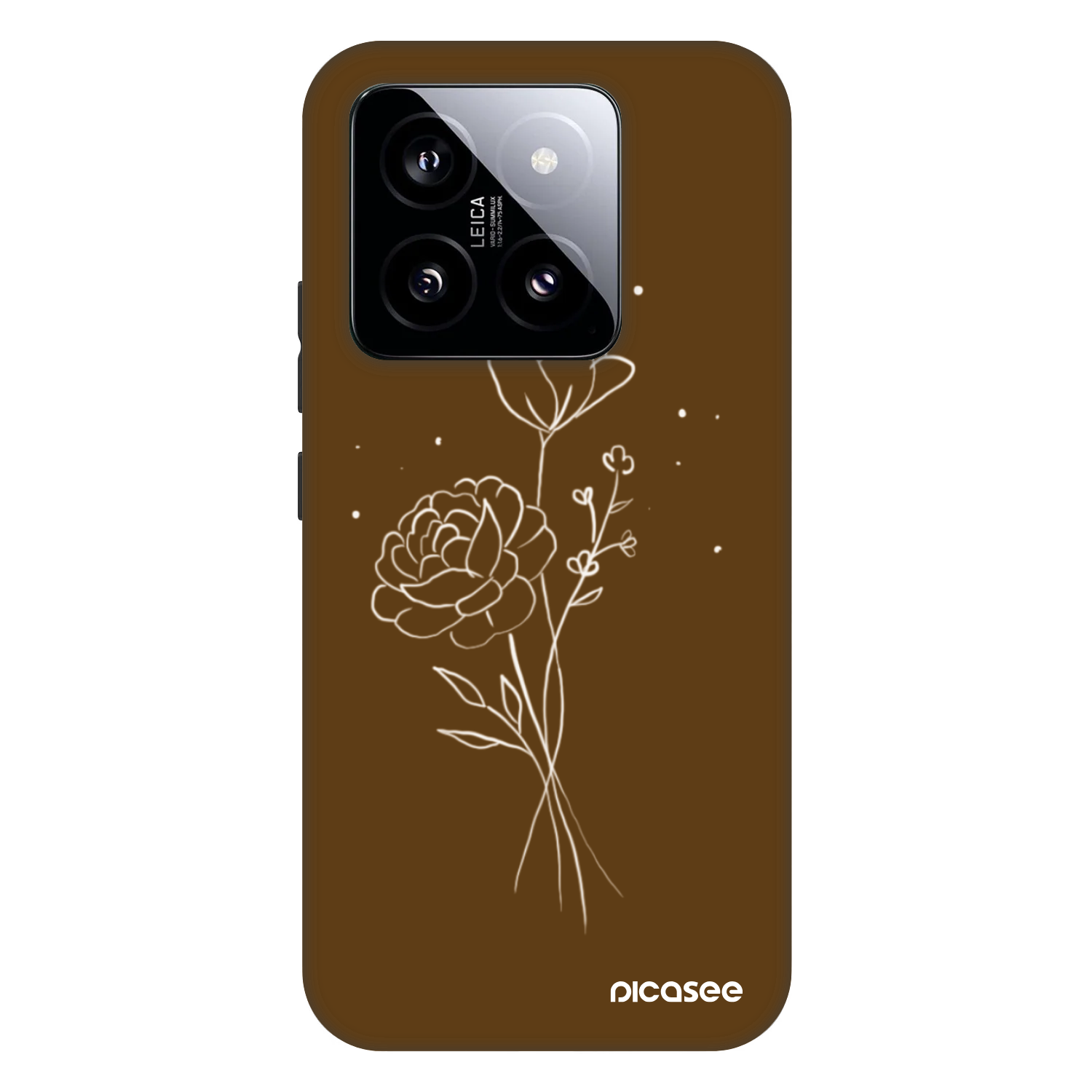 Picasee Fashion Case pentru Xiaomi 14 - Brown flowers