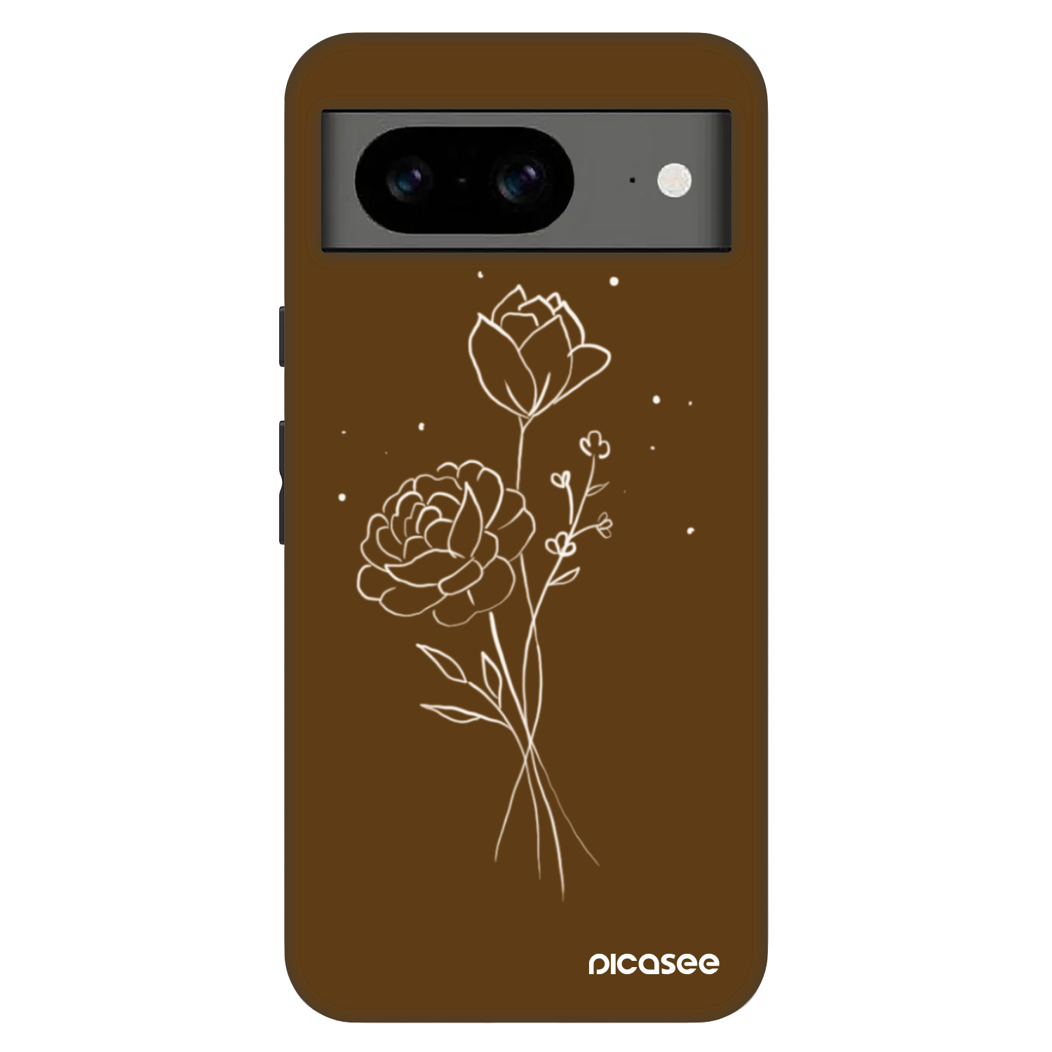Picasee Fashion Case pentru Google Pixel 8 Pro - Brown flowers