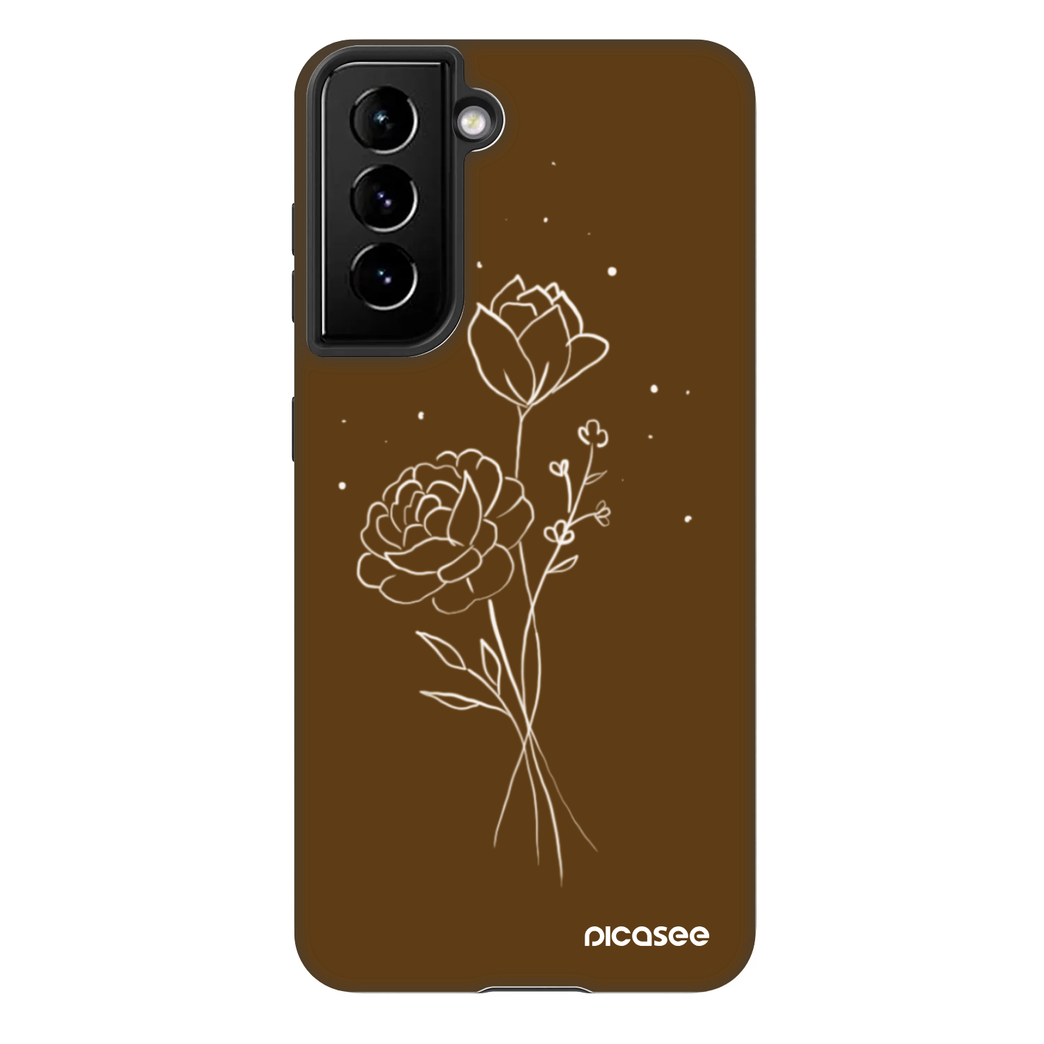 Picasee Fashion Case pentru Samsung Galaxy S21 FE 5G - Brown flowers