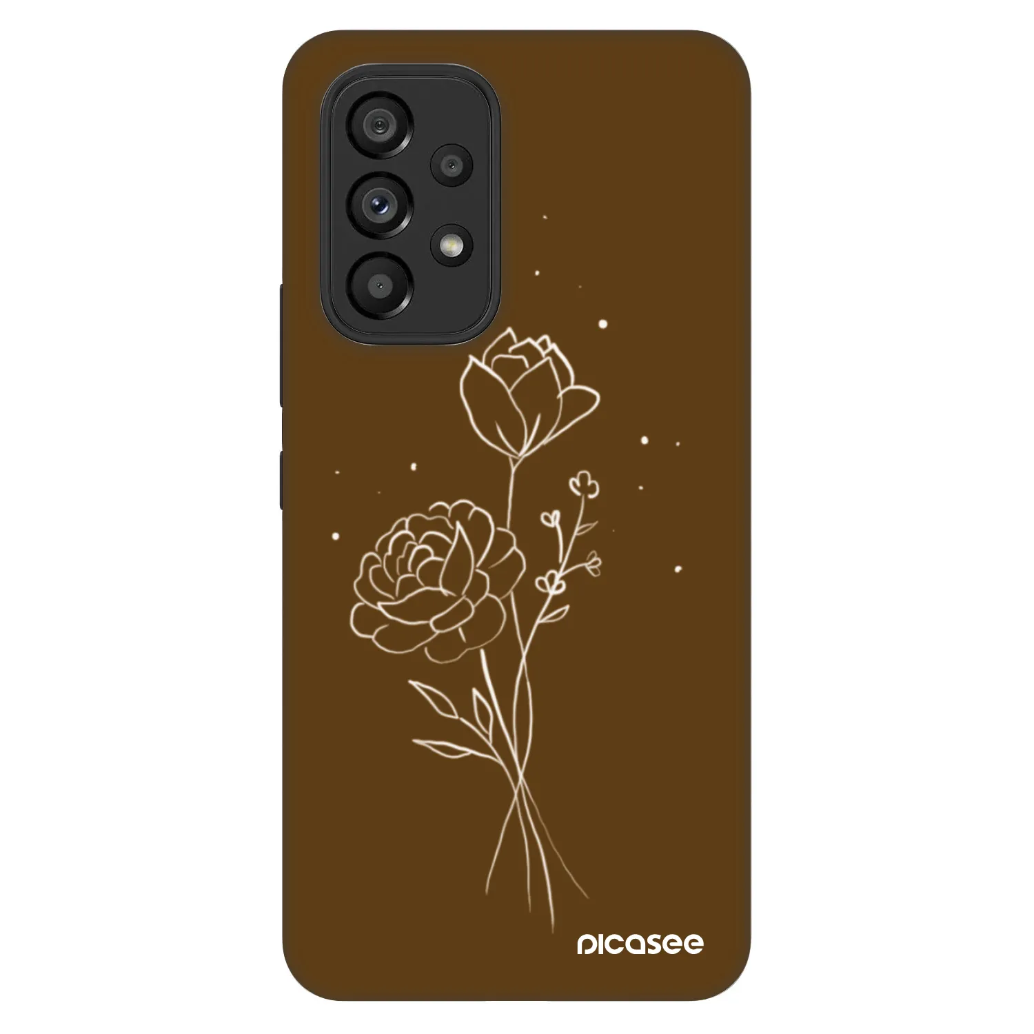 Picasee Fashion Case pentru Samsung Galaxy A53 5G A536 - Brown flowers