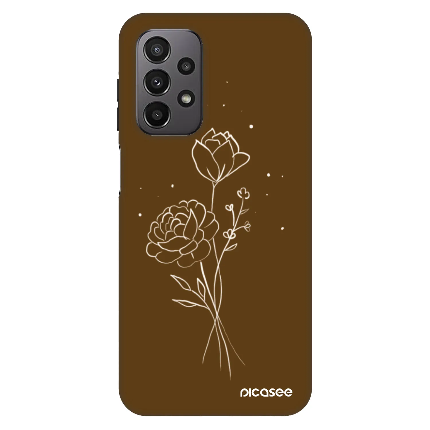 Picasee Fashion Case pentru Samsung Galaxy A23 A236B 5G - Brown flowers