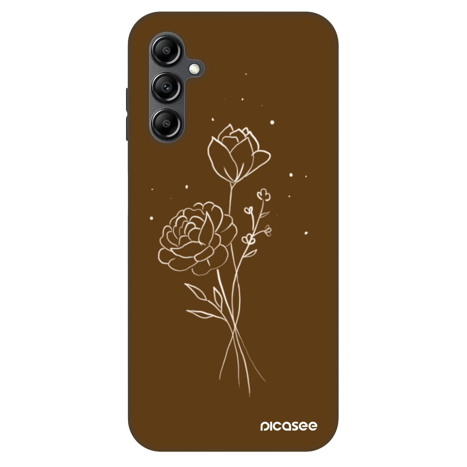 Picasee Fashion Case pentru Samsung Galaxy A14 4G A145R - Brown flowers