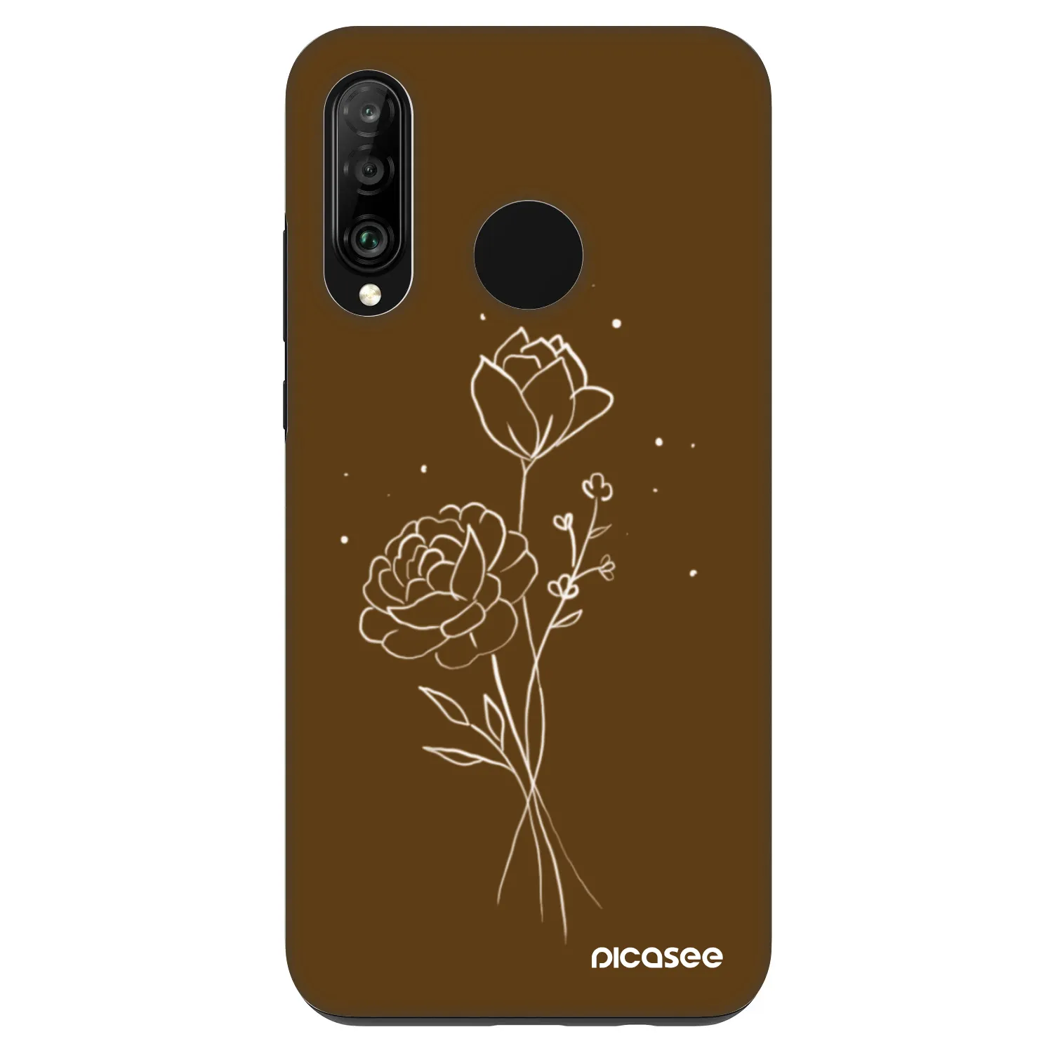 Picasee Fashion Case pentru Huawei P30 Lite - Brown flowers