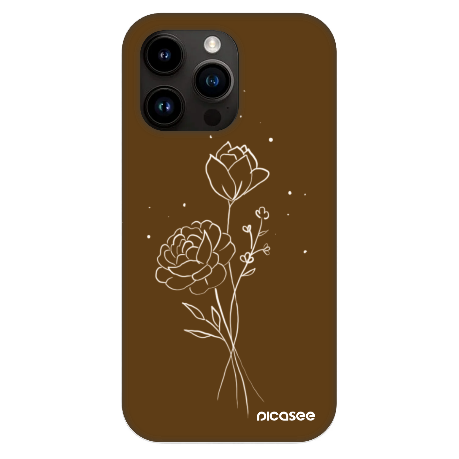 Picasee Fashion Case MagSafe pentru Apple iPhone 13 Pro - Brown flowers