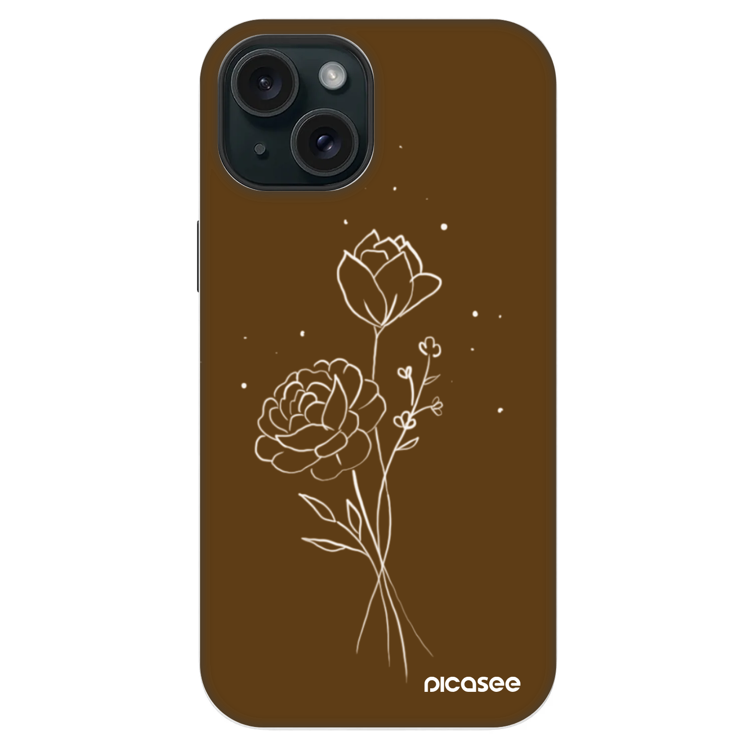 Picasee Fashion Case MagSafe pentru Apple iPhone 14 - Brown flowers