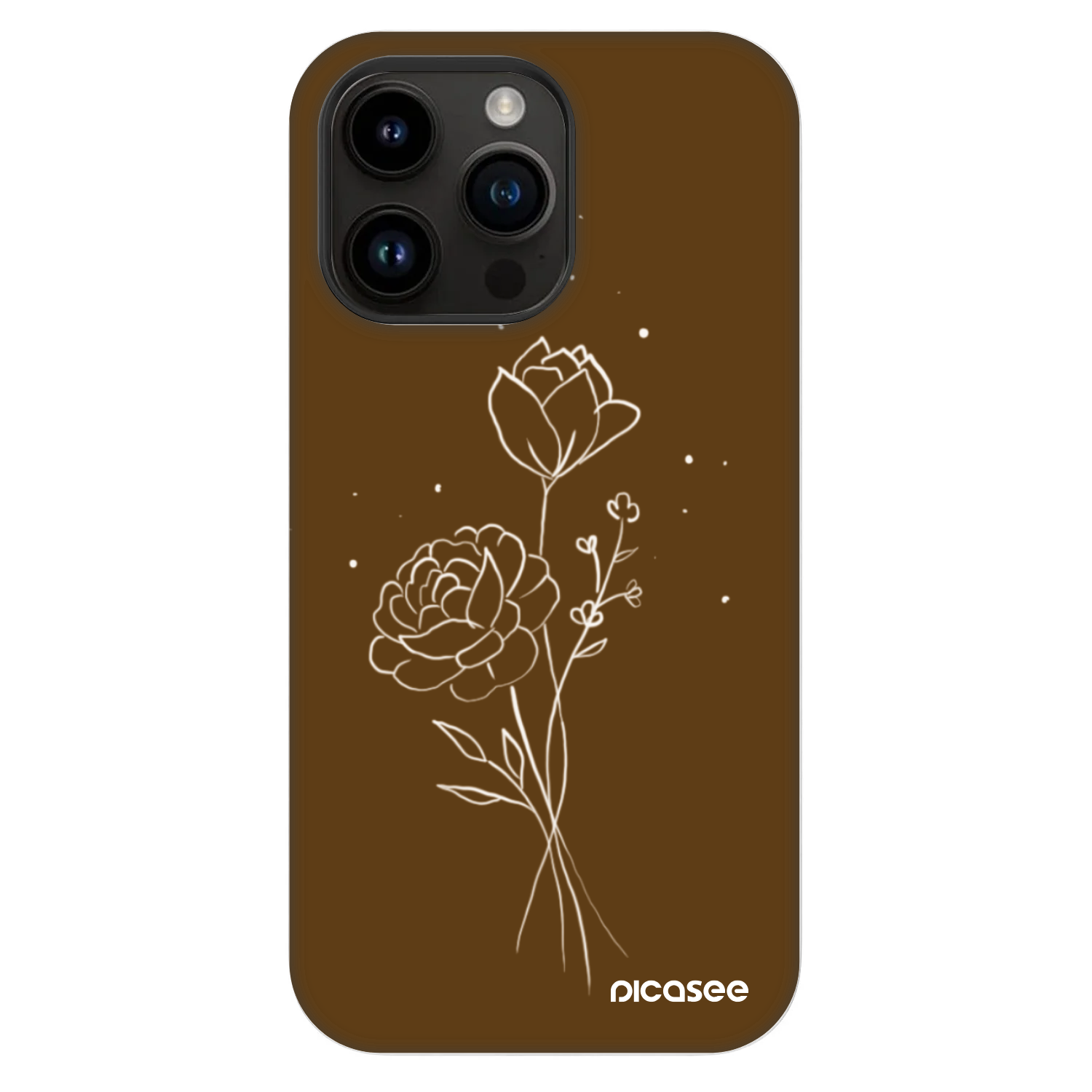 Picasee Fashion Case MagSafe pentru Apple iPhone 14 Pro Max - Brown flowers