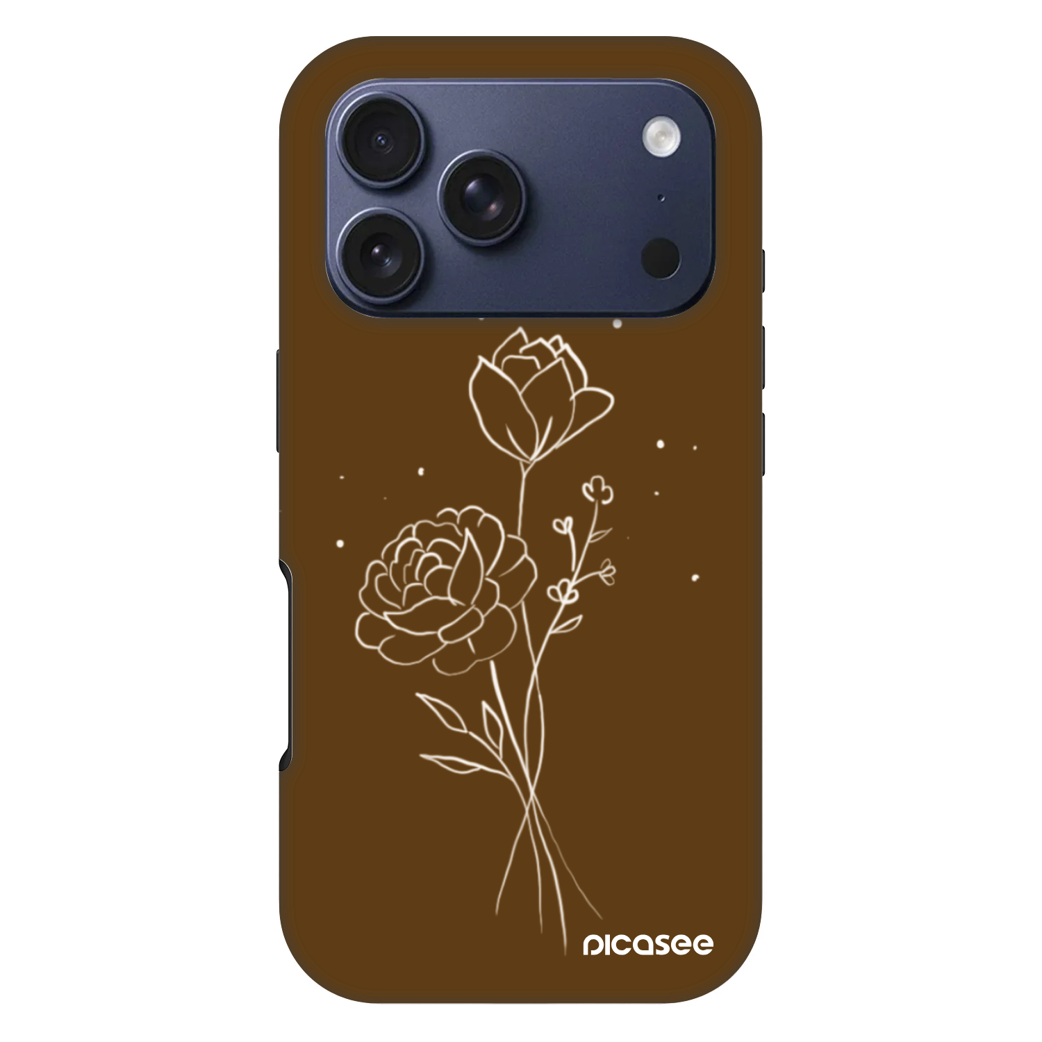 Picasee Fashion Case MagSafe pentru Apple iPhone 17 Pro - Brown flowers