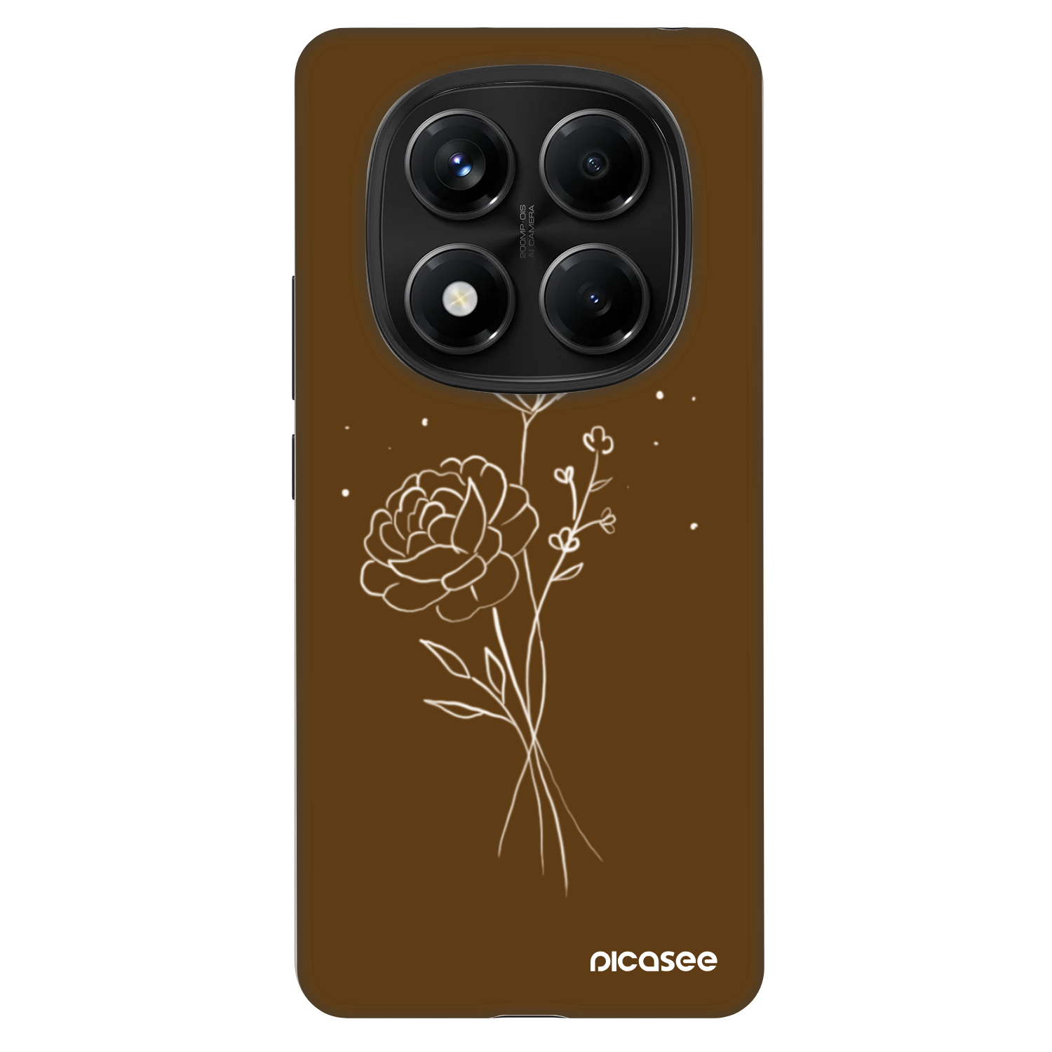 Picasee Fashion Case pentru Xiaomi Redmi Note 14 Pro 4G - Brown flowers