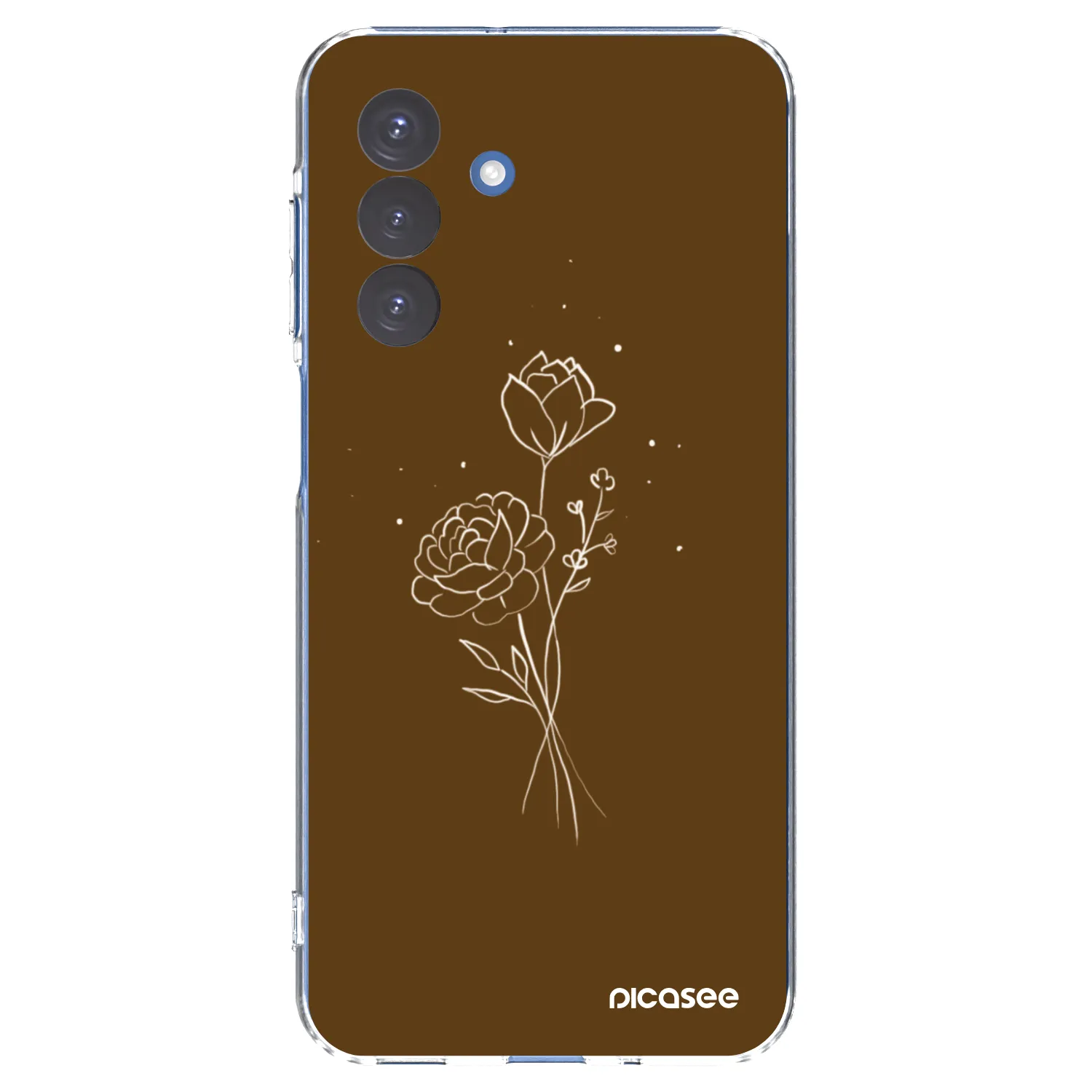 Picasee husă transparentă din silicon pentru Samsung Galaxy A17 5G - Brown flowers