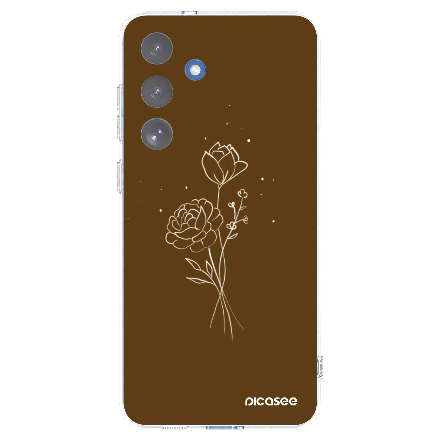 Picasee husă transparentă din silicon pentru Samsung Galaxy S25 FE 5G - Brown flowers