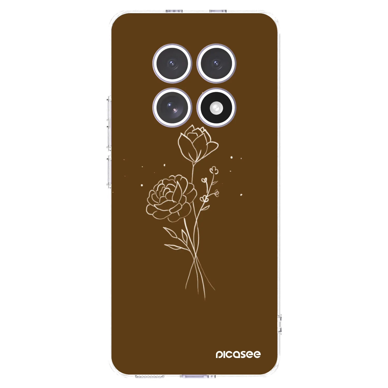 Picasee husă transparentă din silicon pentru Xiaomi Redmi Note 15 - Brown flowers