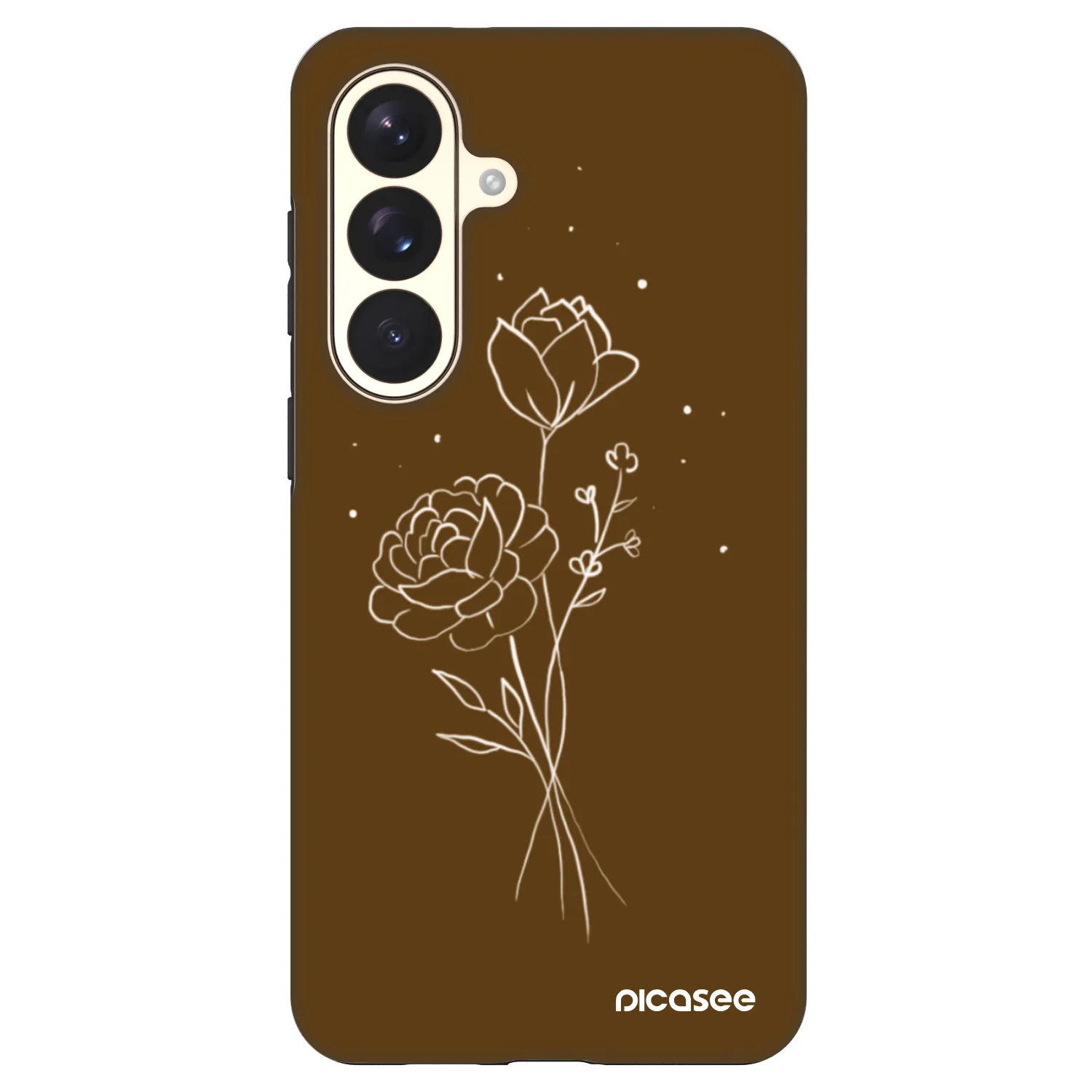 Picasee Fashion Case PowerShare pro Samsung Galaxy S26+ - Brown flowers
