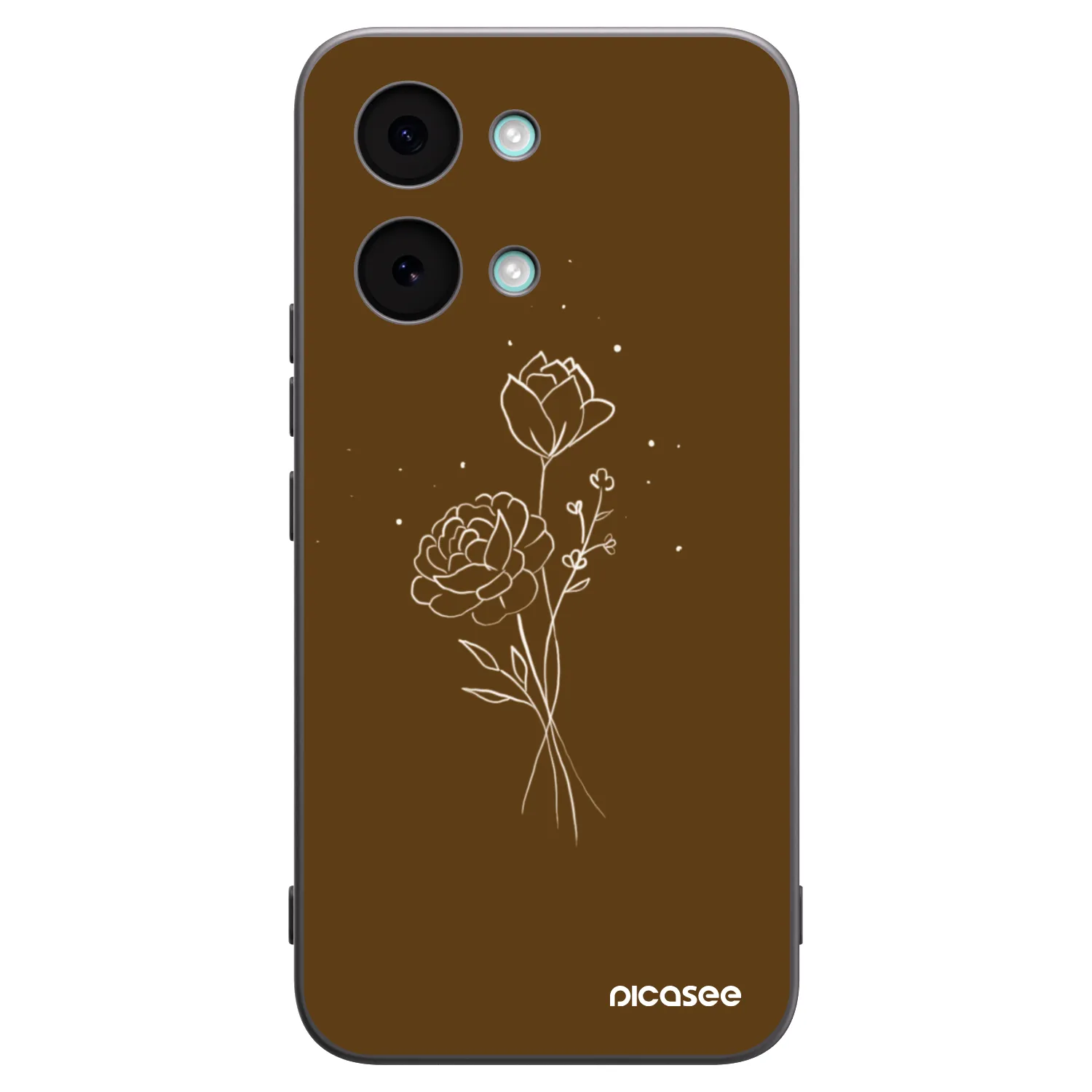 Picasee husă neagră din silicon pentru Xiaomi Poco X8 Pro Max - Brown flowers