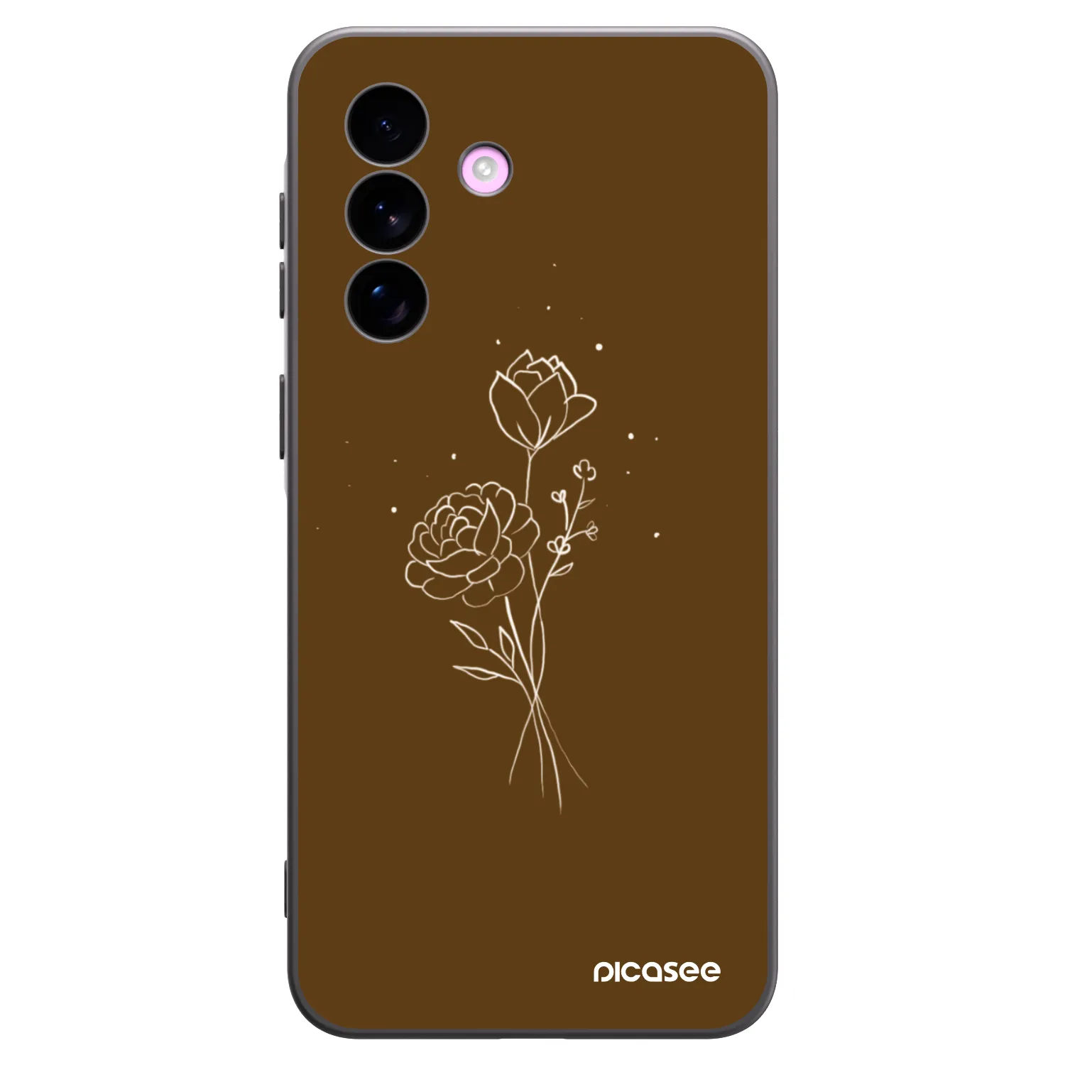 Picasee husă neagră din silicon pentru Samsung Galaxy A57 5G - Brown flowers