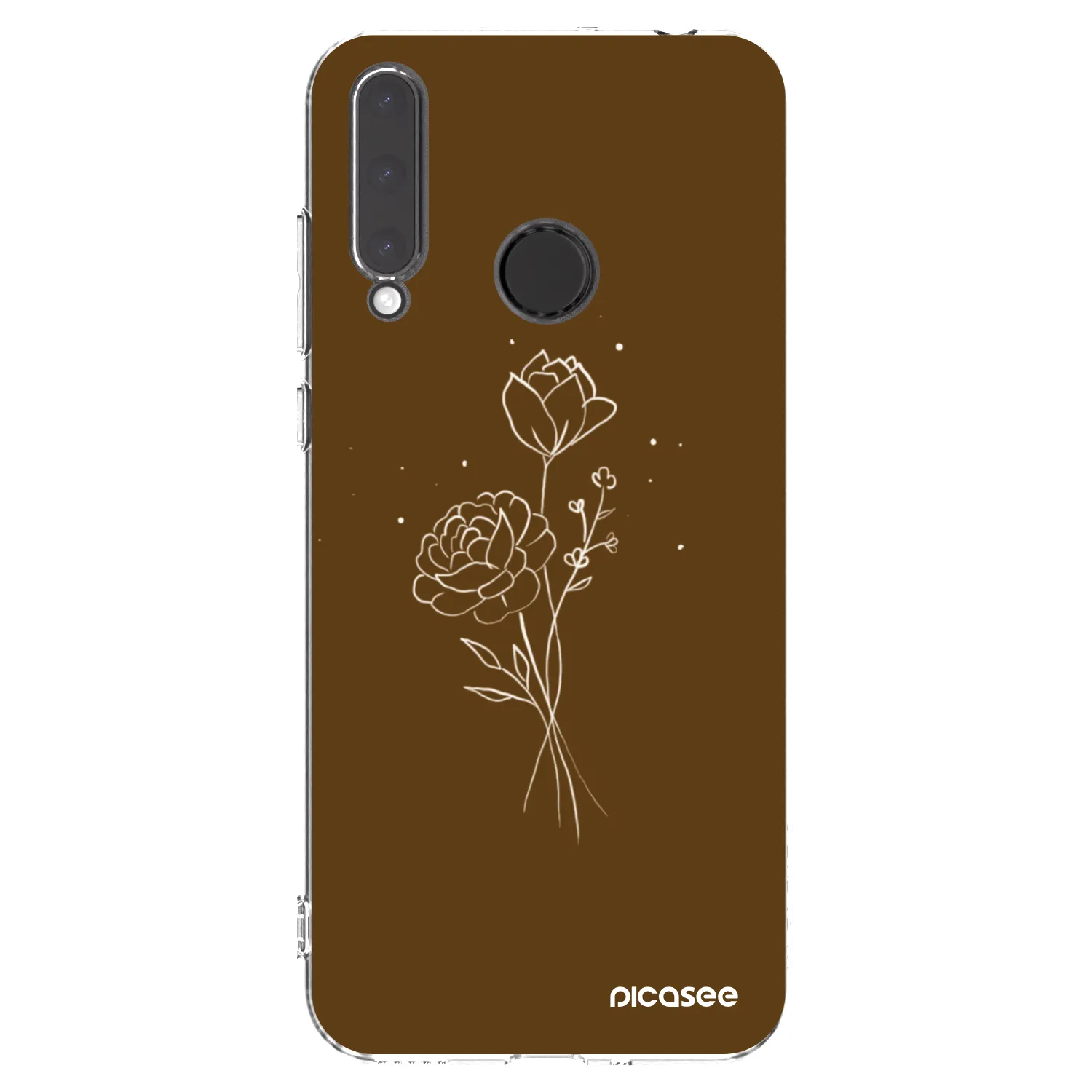 Picasee husă transparentă din silicon pentru Honor 20 Lite - Brown flowers