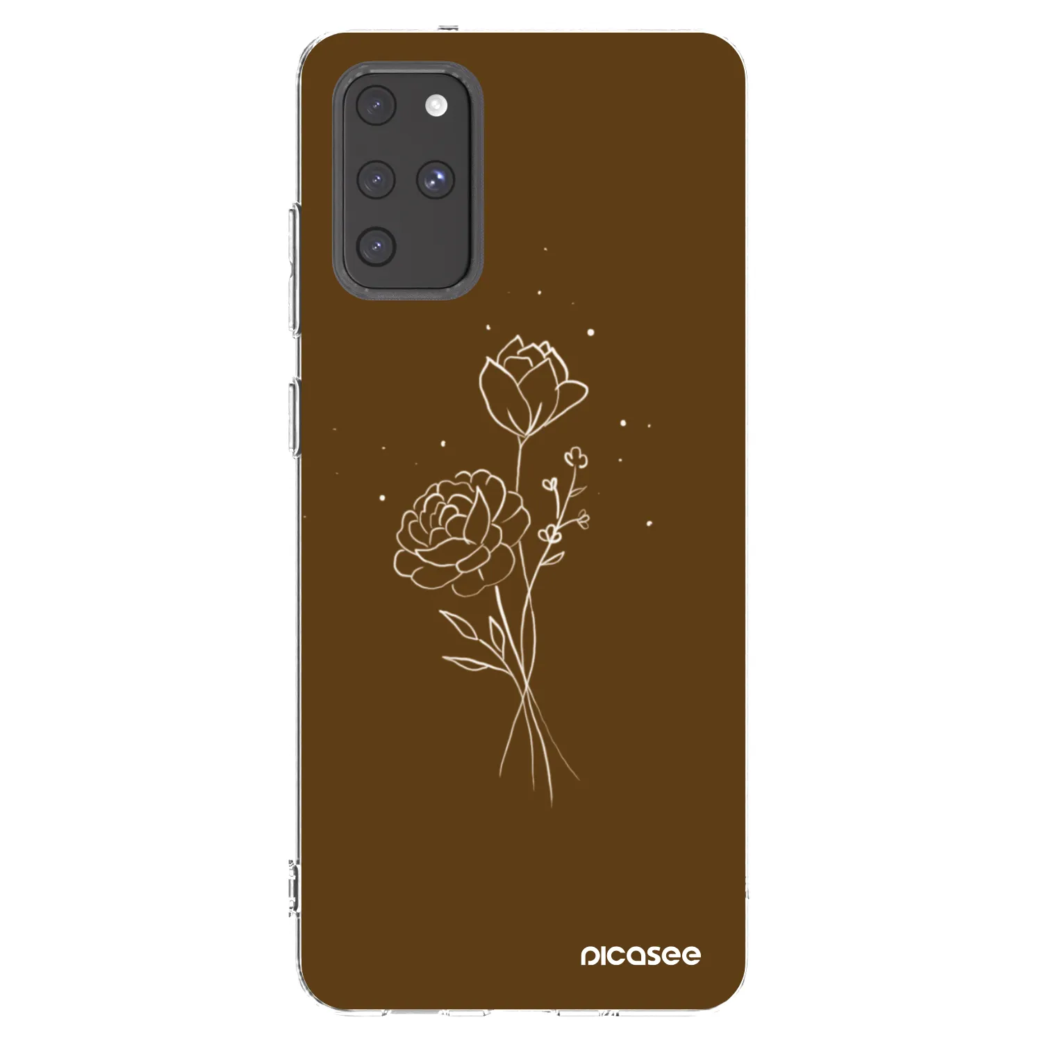 Picasee husă transparentă din silicon pentru Samsung Galaxy S20+ G985F - Brown flowers