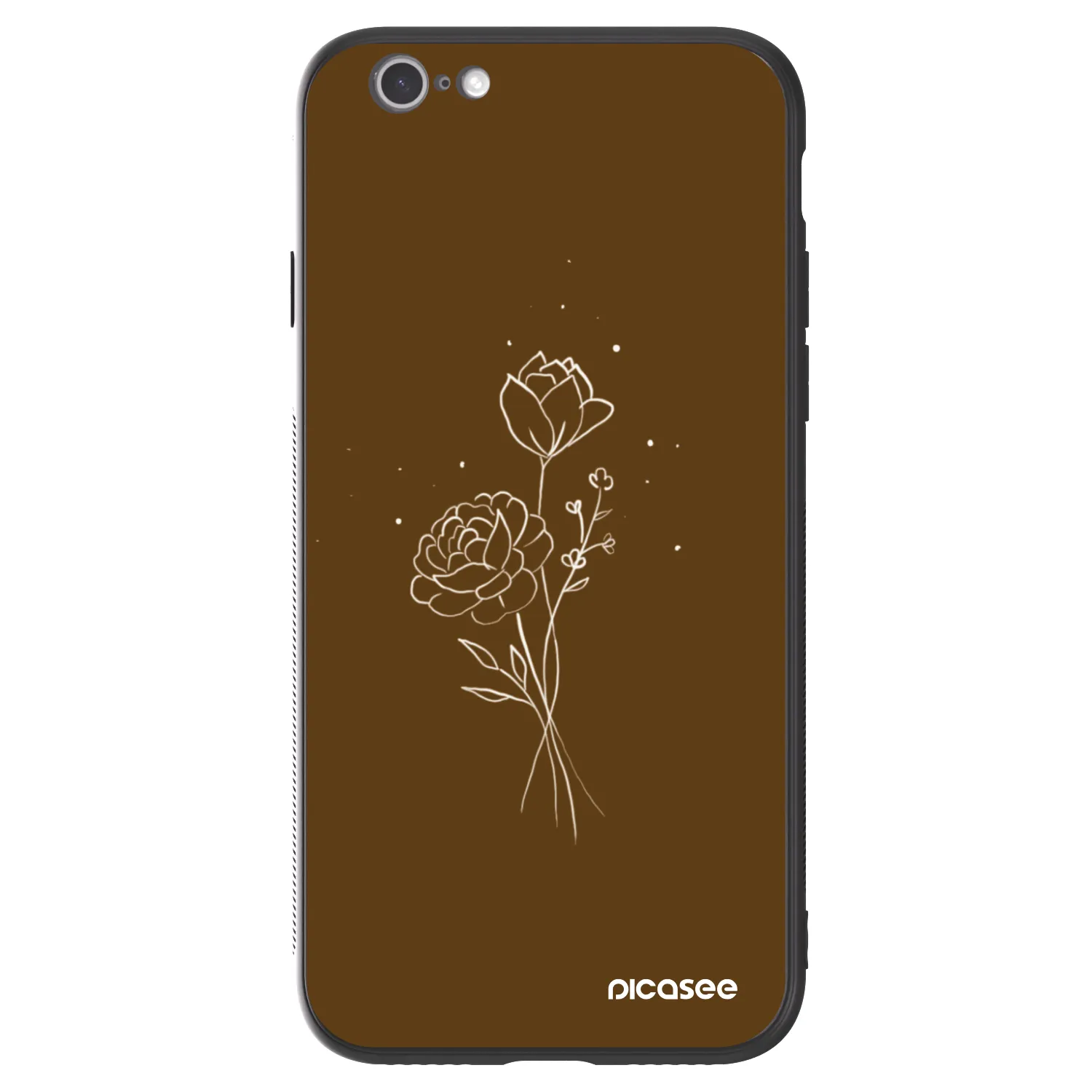 Picasee ULTIMATE CASE pentru Apple iPhone 6/6S - Brown flowers
