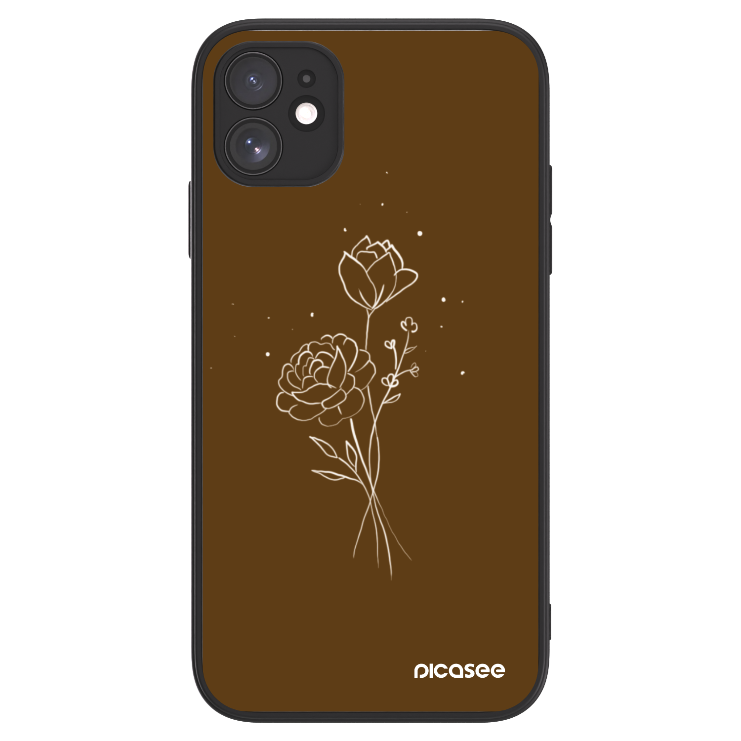 Picasee ULTIMATE CASE pentru Apple iPhone 11 - Brown flowers