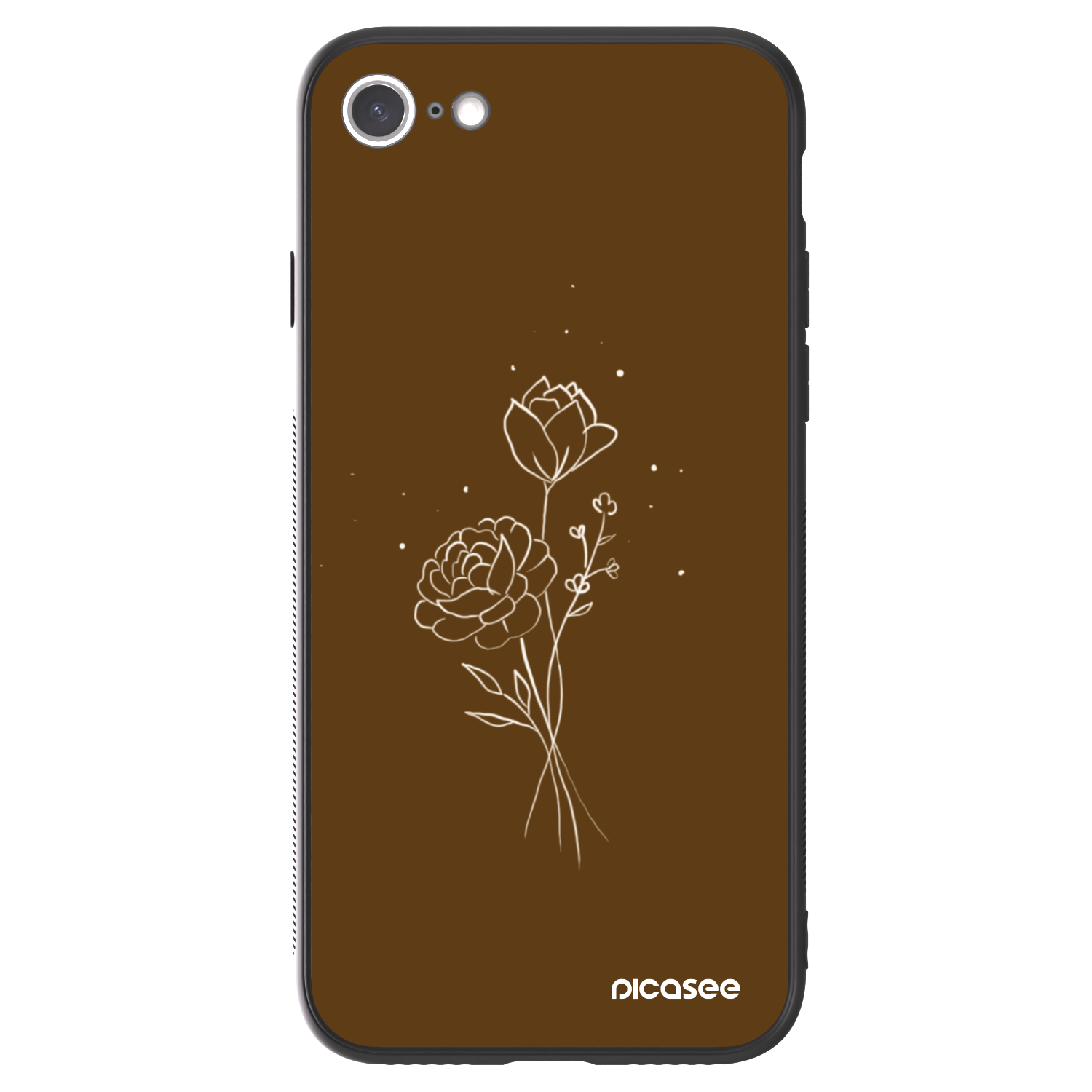 Picasee ULTIMATE CASE pentru Apple iPhone 7 - Brown flowers