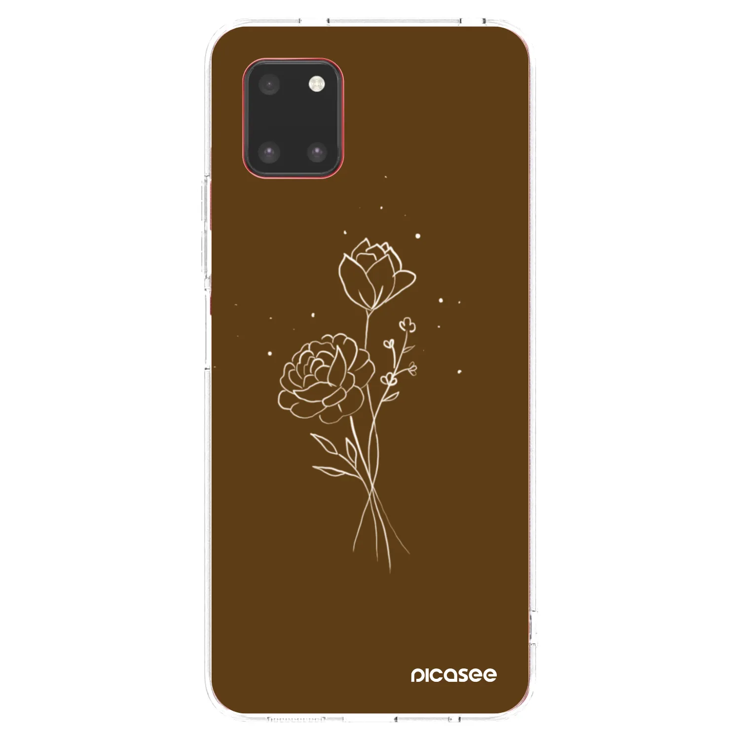 Picasee husă transparentă din silicon pentru Samsung Galaxy Note 10 Lite N770F - Brown flowers