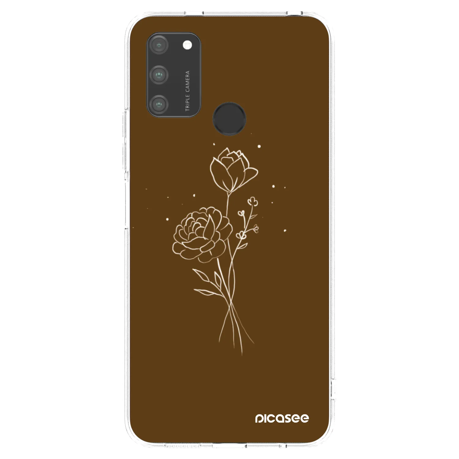 Picasee husă transparentă din silicon pentru Honor 9A - Brown flowers