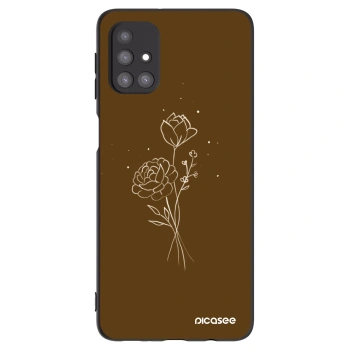 Husă pentru Samsung Galaxy M31s - Brown flowers