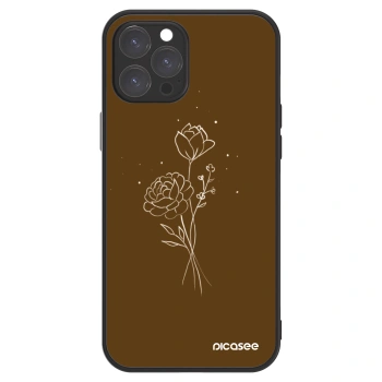 Picasee ULTIMATE CASE pentru Apple iPhone 12 Pro Max - Brown flowers