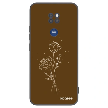 Husă pentru Motorola Moto G9 Play - Brown flowers
