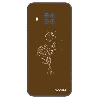 Picasee husă neagră din silicon pentru Xiaomi Mi 10T Lite - Brown flowers