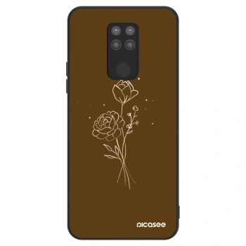 Husă pentru Xiaomi Redmi Note 9 - Brown flowers